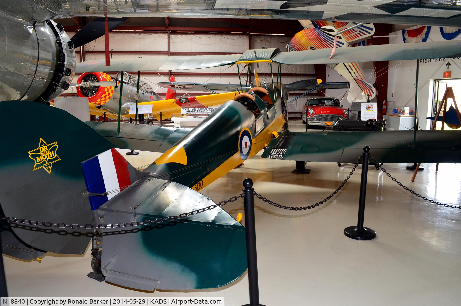 N18840, 1981 De Havilland Canada DH-82C Tiger Moth C/N DHC1317, Cavanaugh Flight Museum, Addison, TX