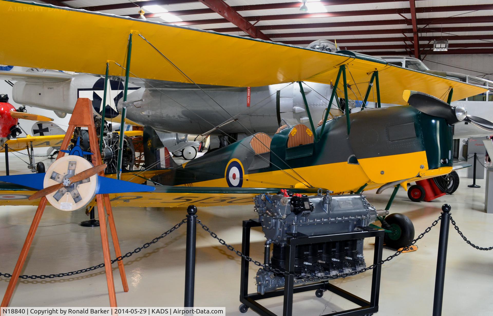 N18840, 1981 De Havilland Canada DH-82C Tiger Moth C/N DHC1317, Cavanaugh Flight Museum, Addison, TX
