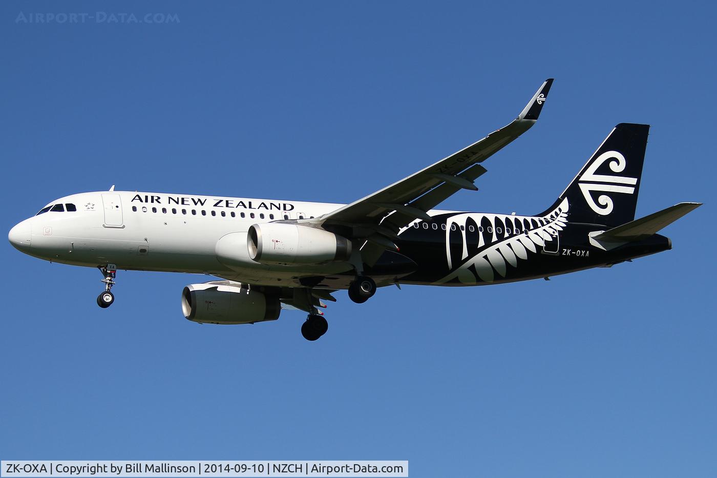 ZK-OXA, 2013 Airbus A320-232 C/N 5269, FINALS TO 02