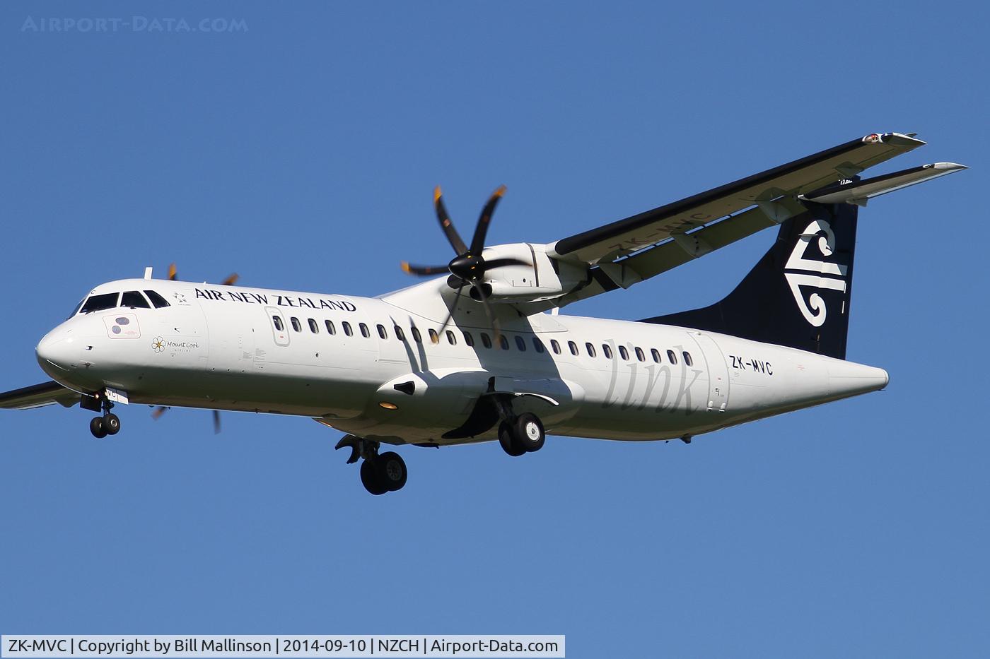 ZK-MVC, 2013 ATR 72-600 C/N 1084, finals to 02