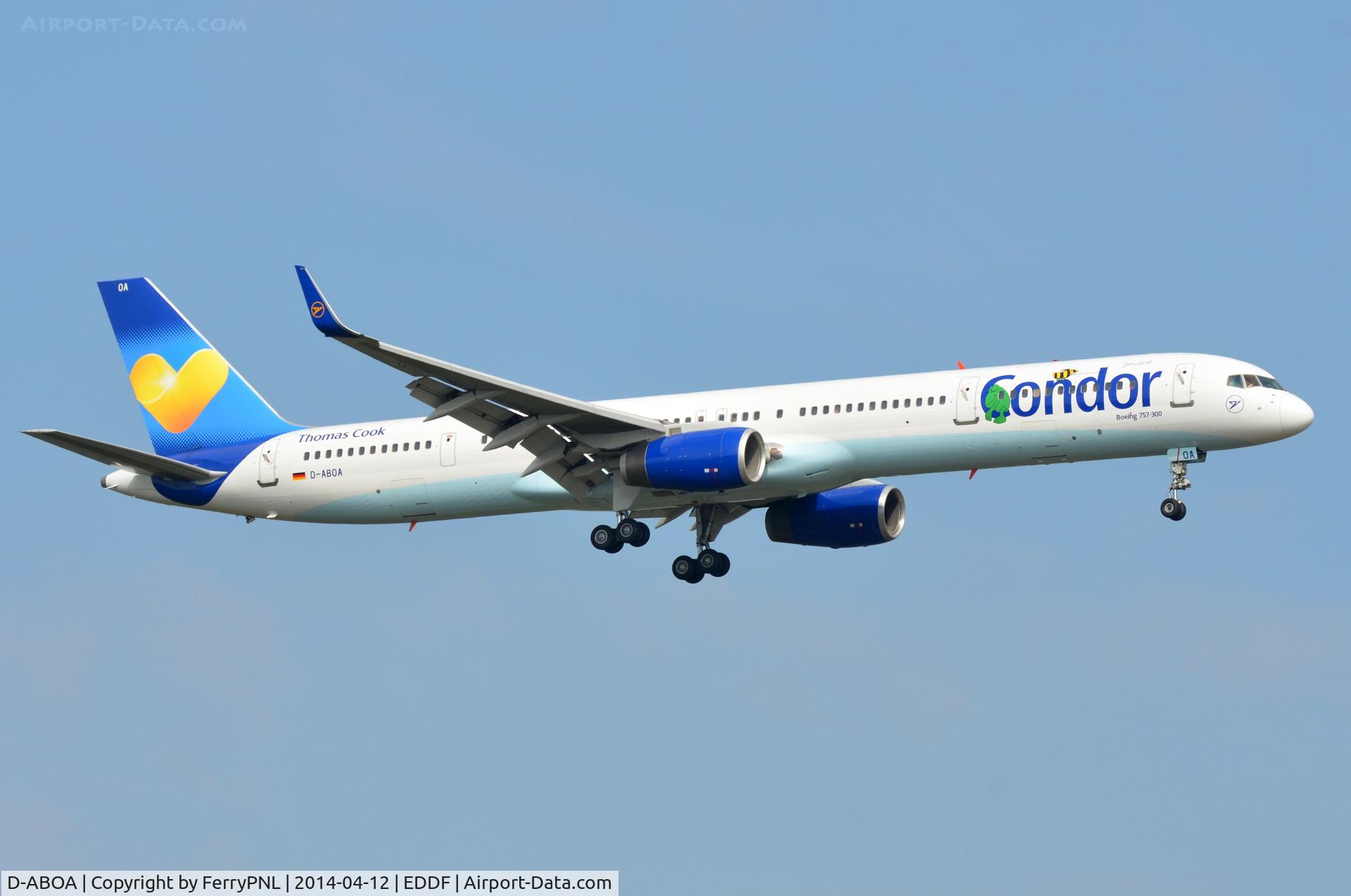 D-ABOA, 1998 Boeing 757-330 C/N 29016, Condor B753 arriving.