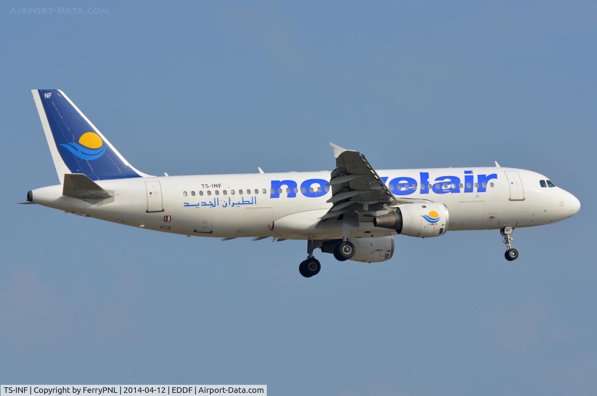 TS-INF, 1998 Airbus A320-214 C/N 937, Nouvelair A320 landing