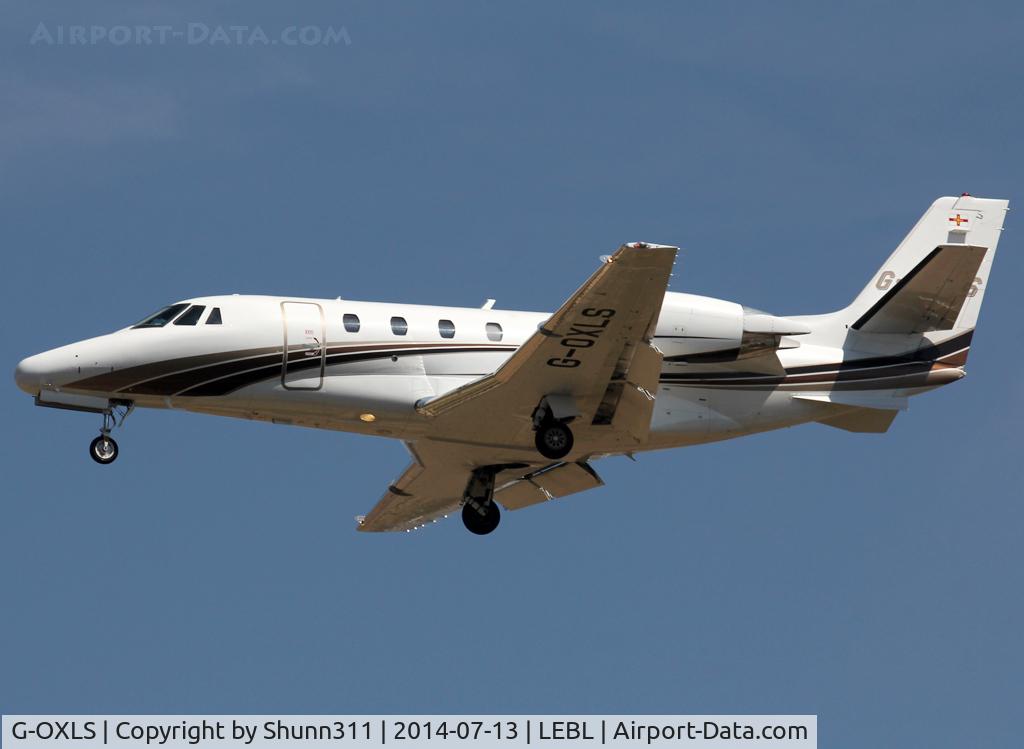 G-OXLS, 2007 Cessna 560XL Citation Excel C/N 560-5675, Landing rwy 25R