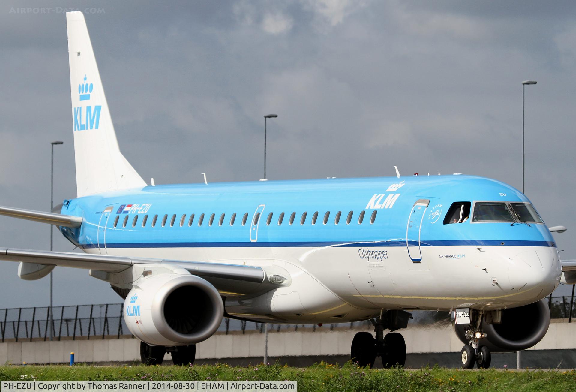 PH-EZU, 2012 Embraer 190LR (ERJ-190-100LR) C/N 19000522, KLM Emb190