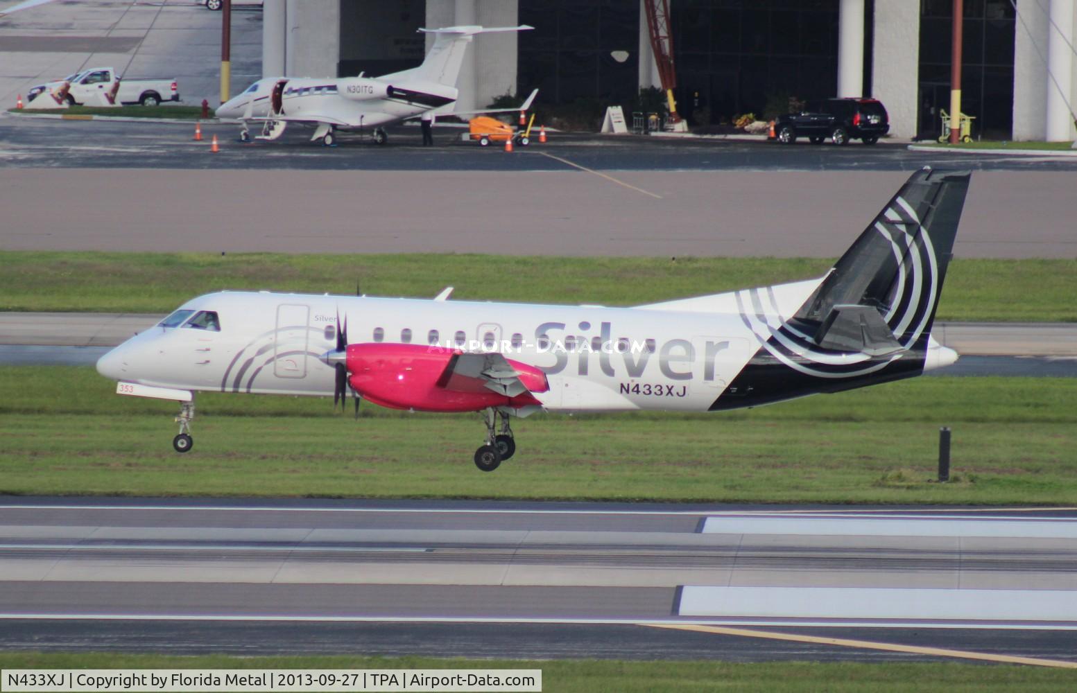 N433XJ, 1997 Saab 340B C/N 340B-433, Silver Saab 340B