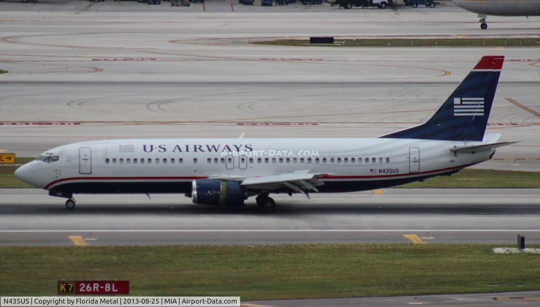 N435US, 1990 Boeing 737-4B7 C/N 24557, US Airways 737-400