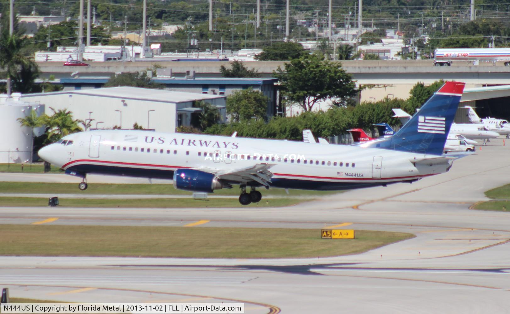 N444US, 1990 Boeing 737-4B7 C/N 24862, USAirways 737-400