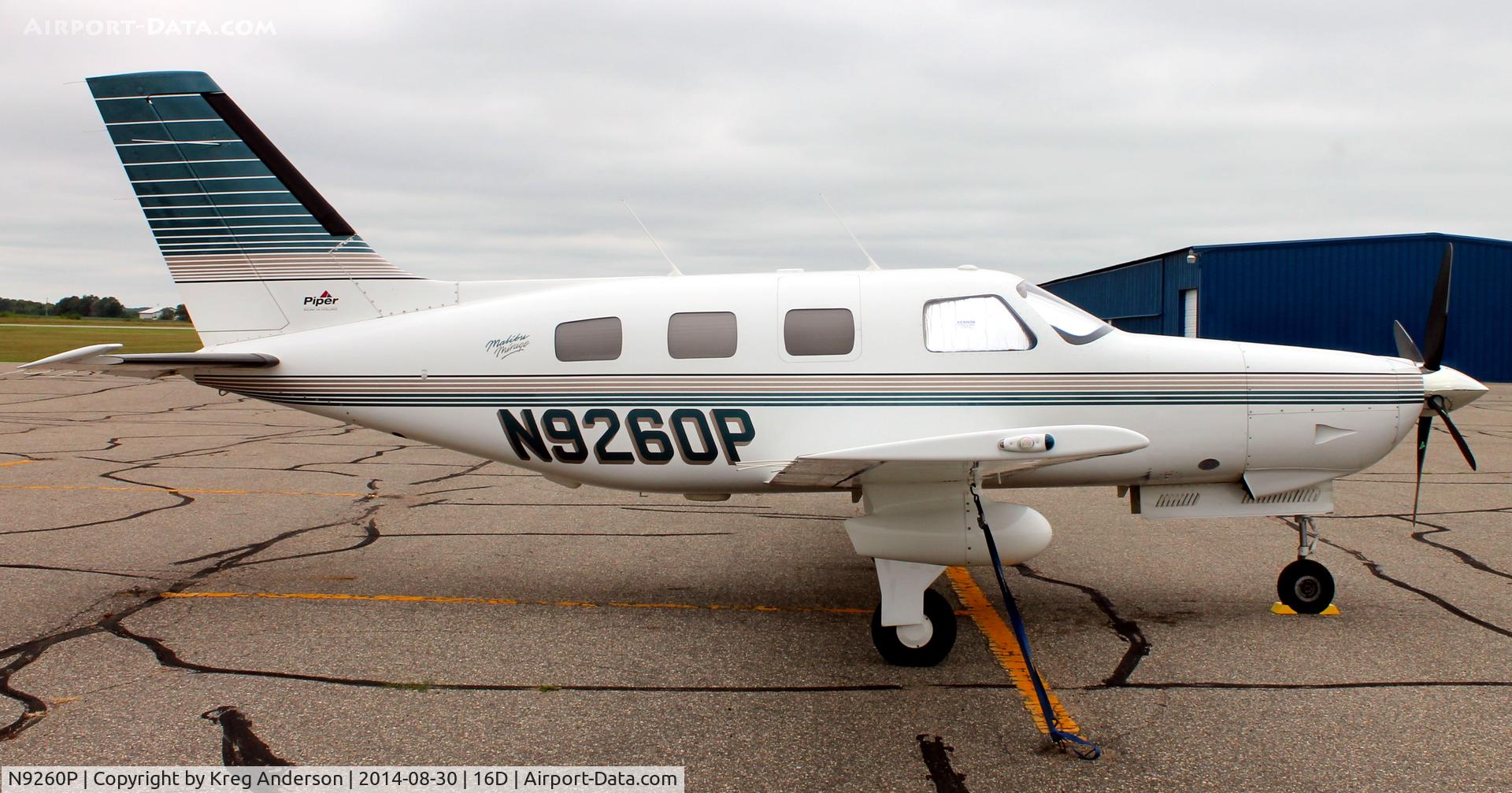 N9260P, 1996 Piper PA-46-350P Malibu Mirage C/N 4636044, Piper PA-46-350P Malibu on the ramp in Perham, MN.