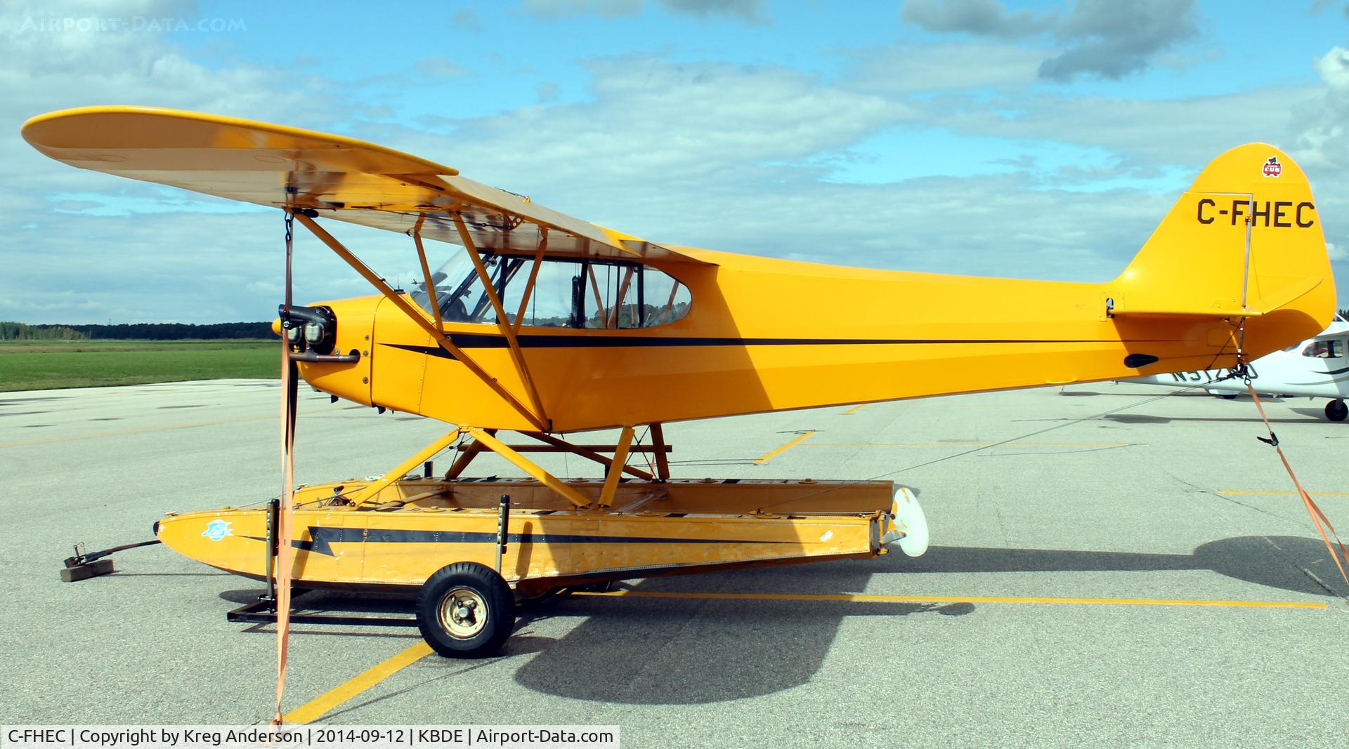C-FHEC, 1946 Piper J3C-65 Cub Cub C/N 20788, Piper J3C-65 Cub on the ramp in Baudette, MN.
