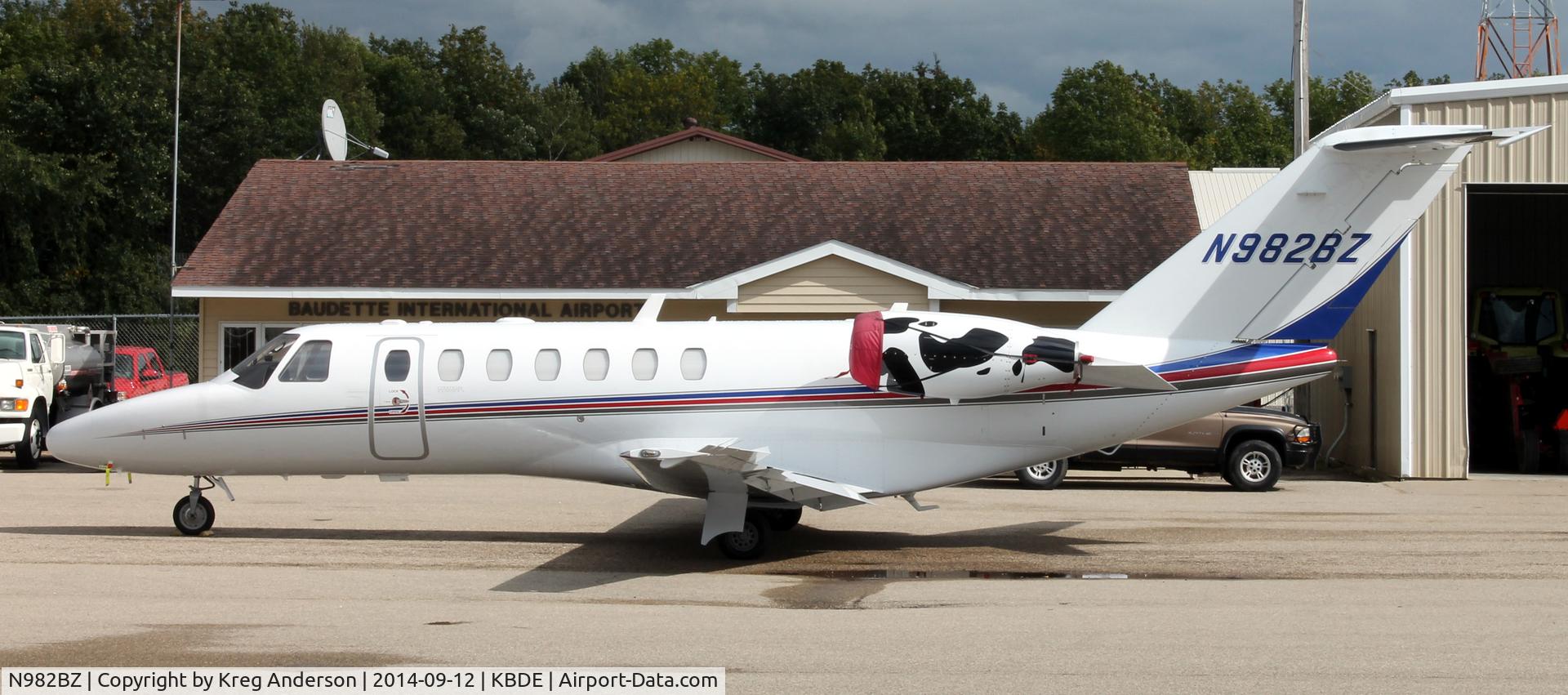 N982BZ, 2011 Cessna 525B CitationJet CJ3 C/N 525B-0364, Cessna 525B CitationJet on the ramp in Baudette, MN.