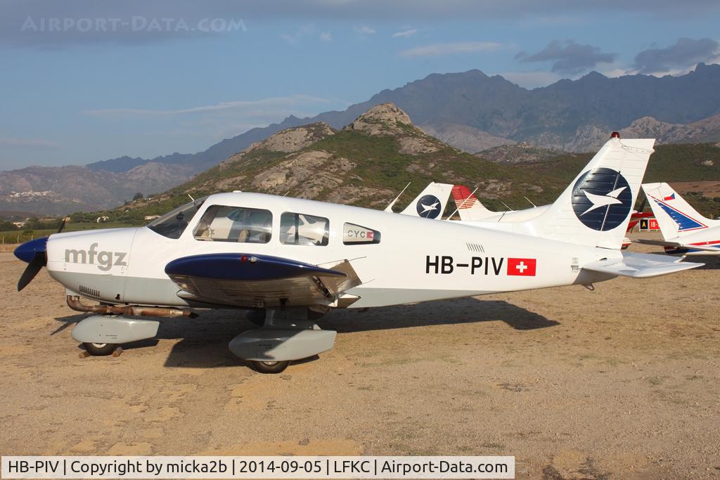 HB-PIV, 1980 Piper PA-28-181 Archer II C/N 28-8190002, Parked