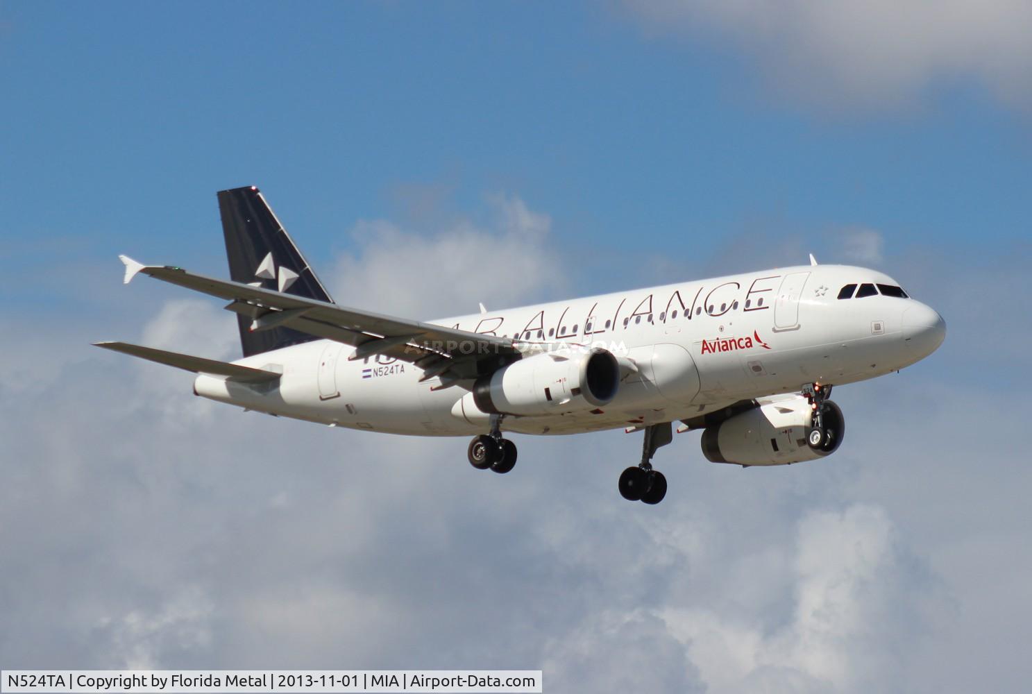 N524TA, 2012 Airbus A319-132 C/N 5280, Taca A319