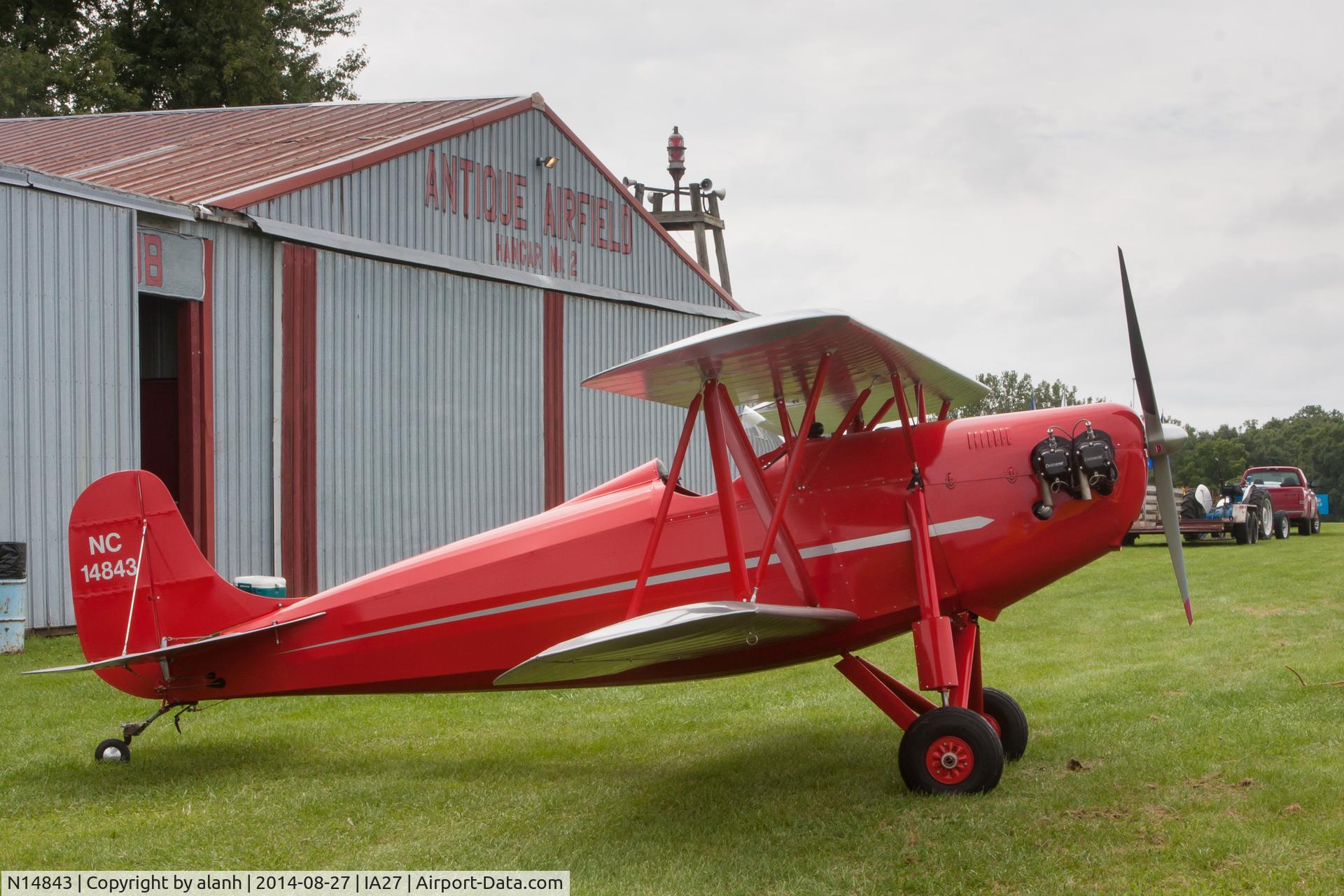 N14843, 1937 Rose Parrakeet A-1 C/N 103, At Antique Airfield, Blakesburg, 2014