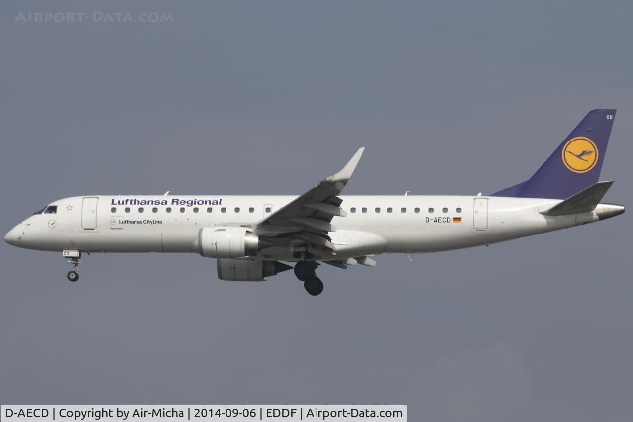 D-AECD, 2010 Embraer 190LR (ERJ-190-100LR) C/N 19000337, Lufthansa CityLine