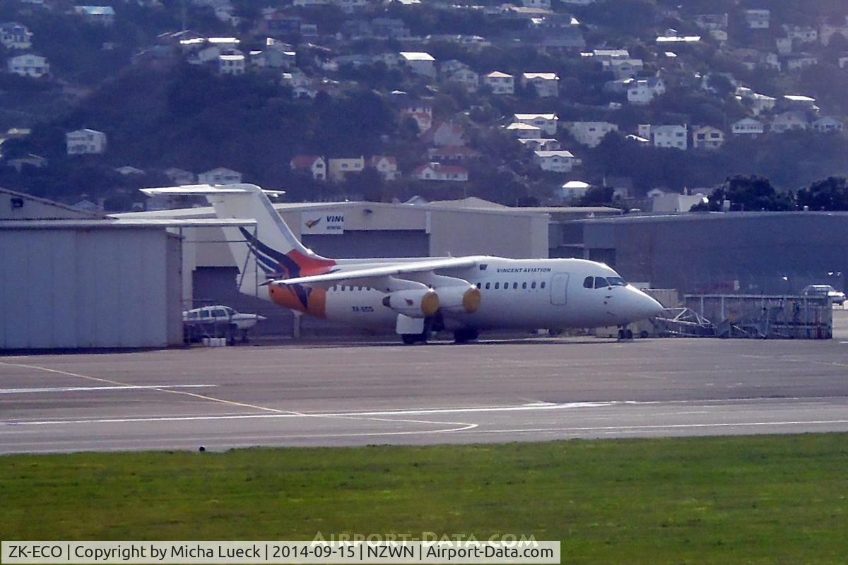 ZK-ECO, 1989 British Aerospace BAe.146-200 C/N E2130, At Wellington