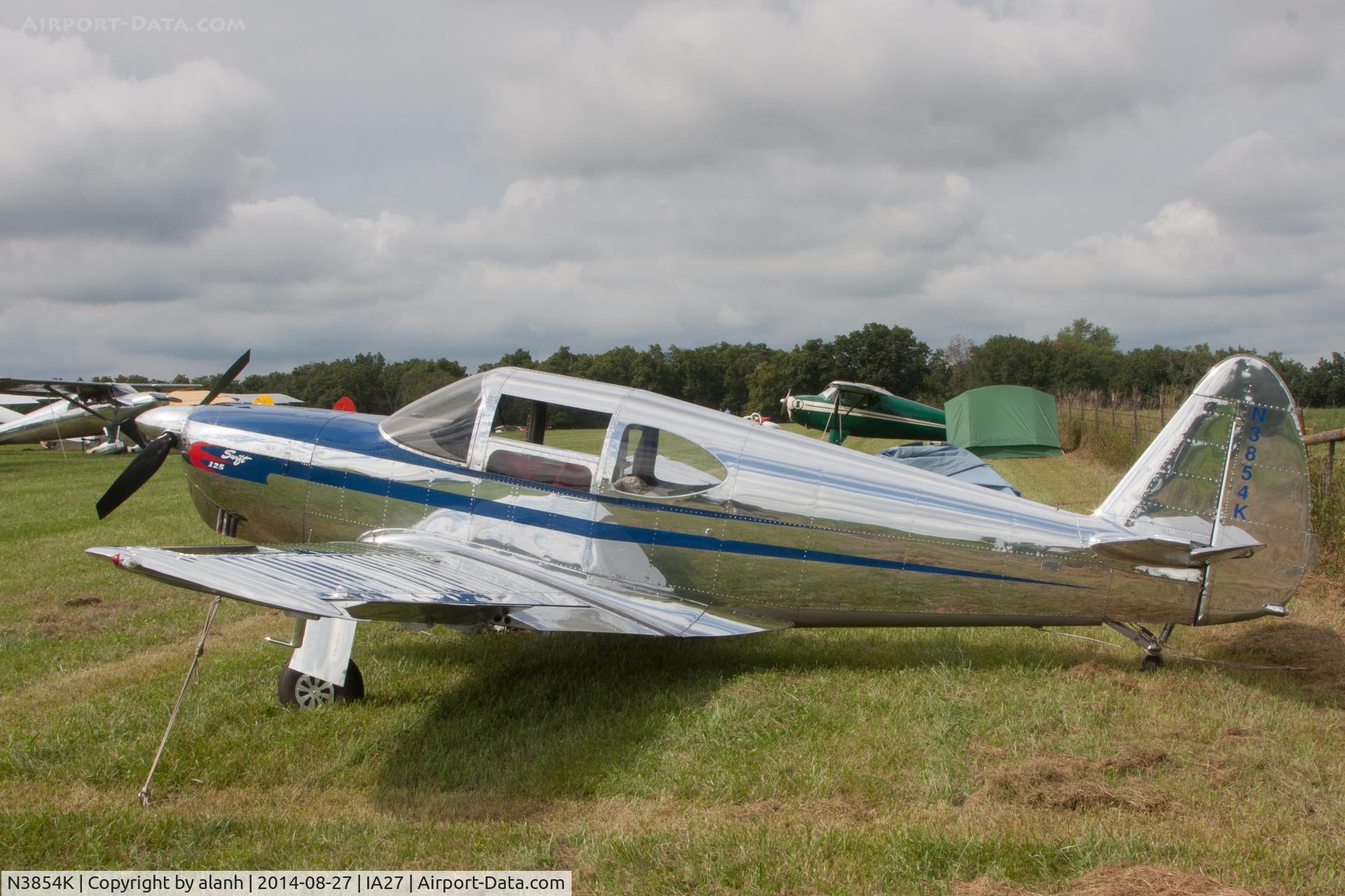 N3854K, 1948 Globe GC-1B Swift C/N 3554, At Antique Airfield, Blakesburg