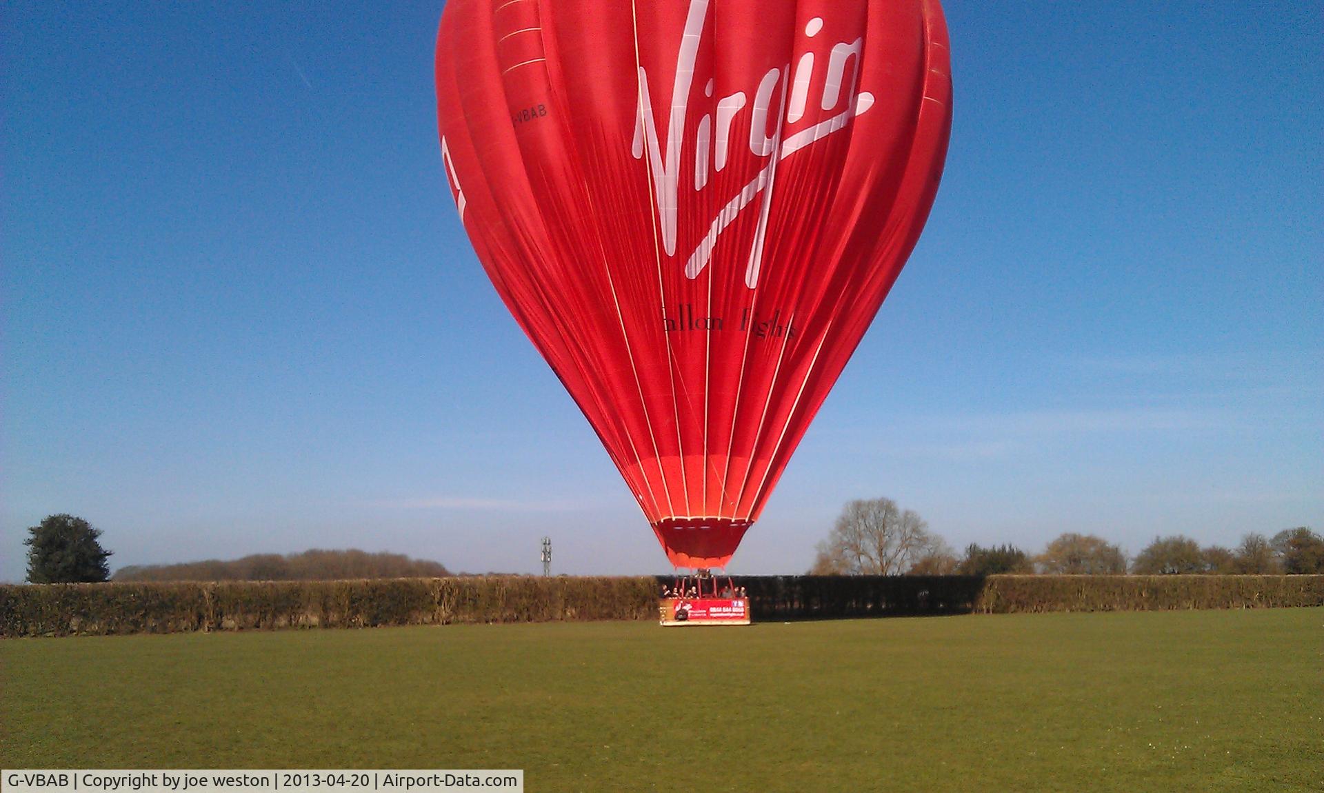 G-VBAB, 2012 Cameron Balloons A-400 C/N 11608, I whant to school and this was ther