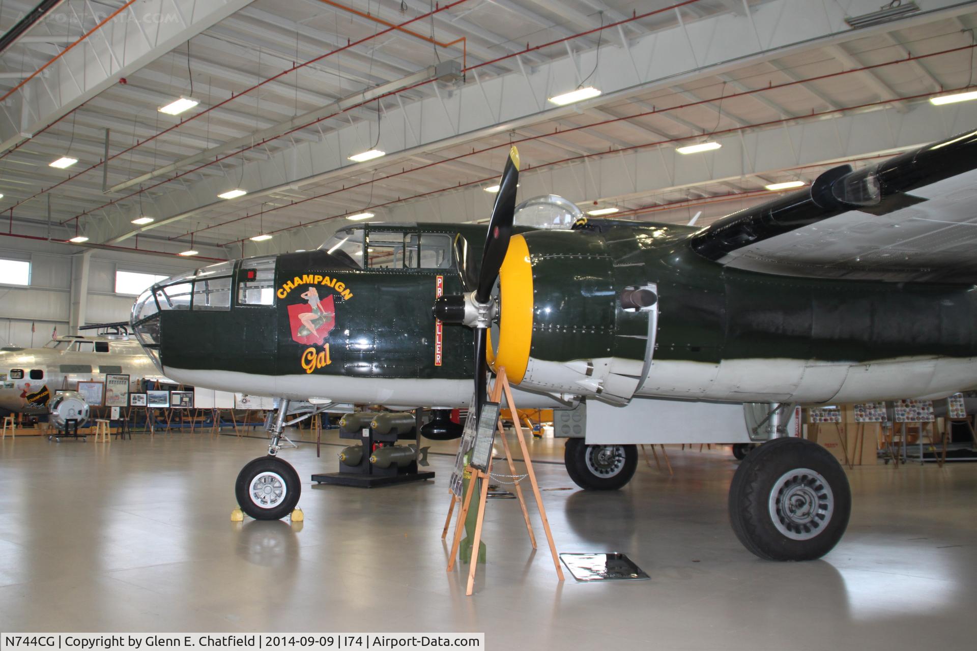 N744CG, 1944 North American B-25N Mitchell C/N 108-32141, At the Champaign Aviation Museum