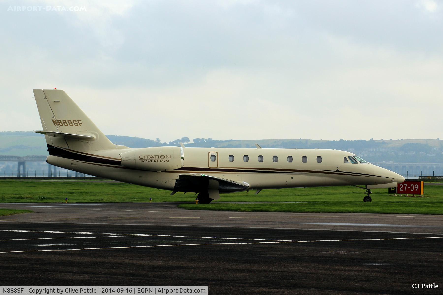 N888SF, 2007 Cessna 680 Citation Sovereign C/N 680-0154, On hold for departure from Dundee EGPN