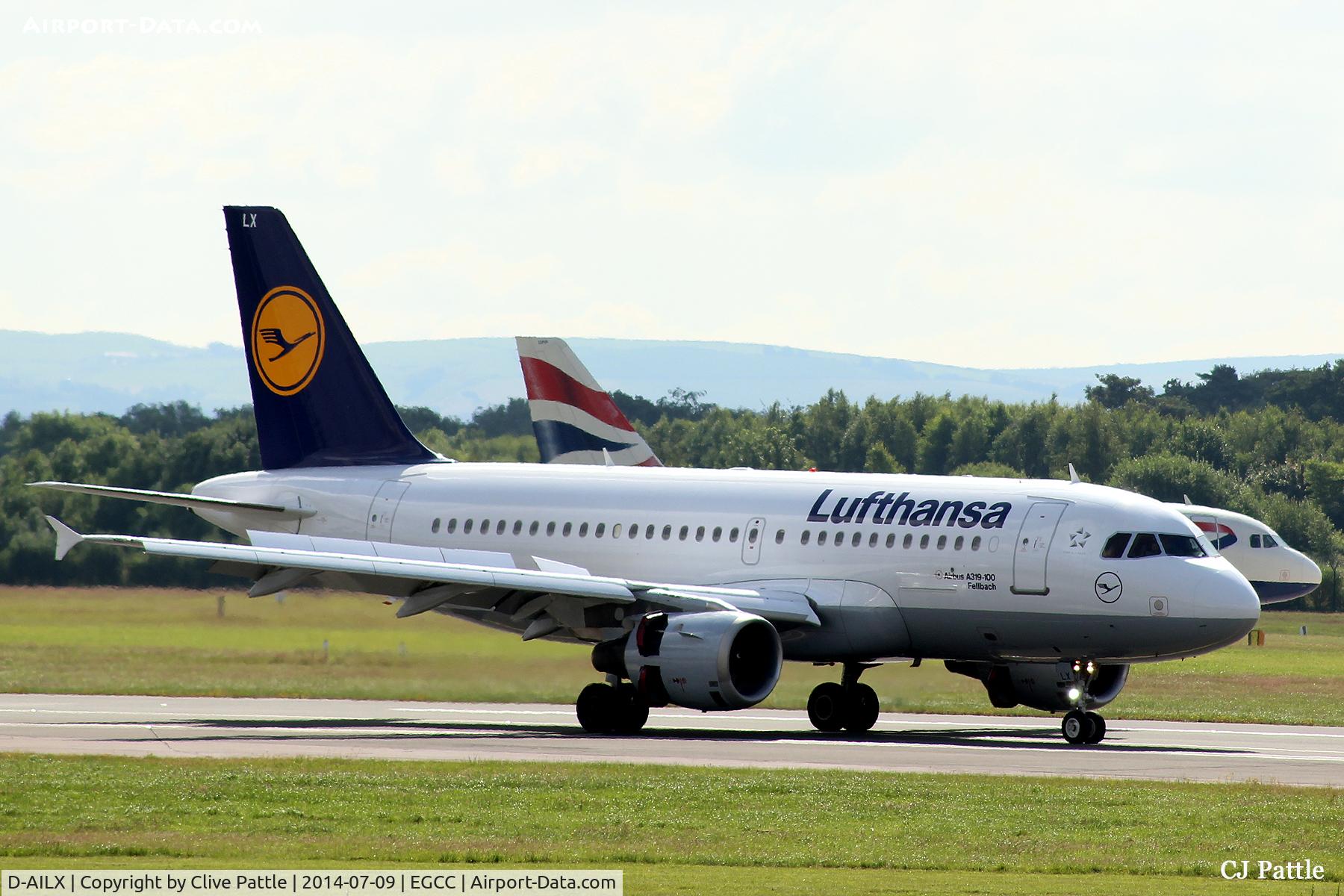 D-AILX, 1998 Airbus A319-114 C/N 860, Manchester action