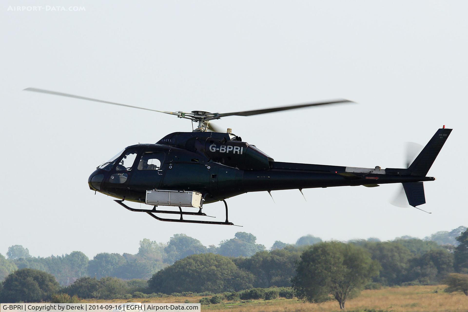 G-BPRI, 1982 Aerospatiale AS-355F-1 Twin Squirrel C/N 5181, Visiting Equreil II, Stapleford Aerodrome based, seen leting down at EGFH