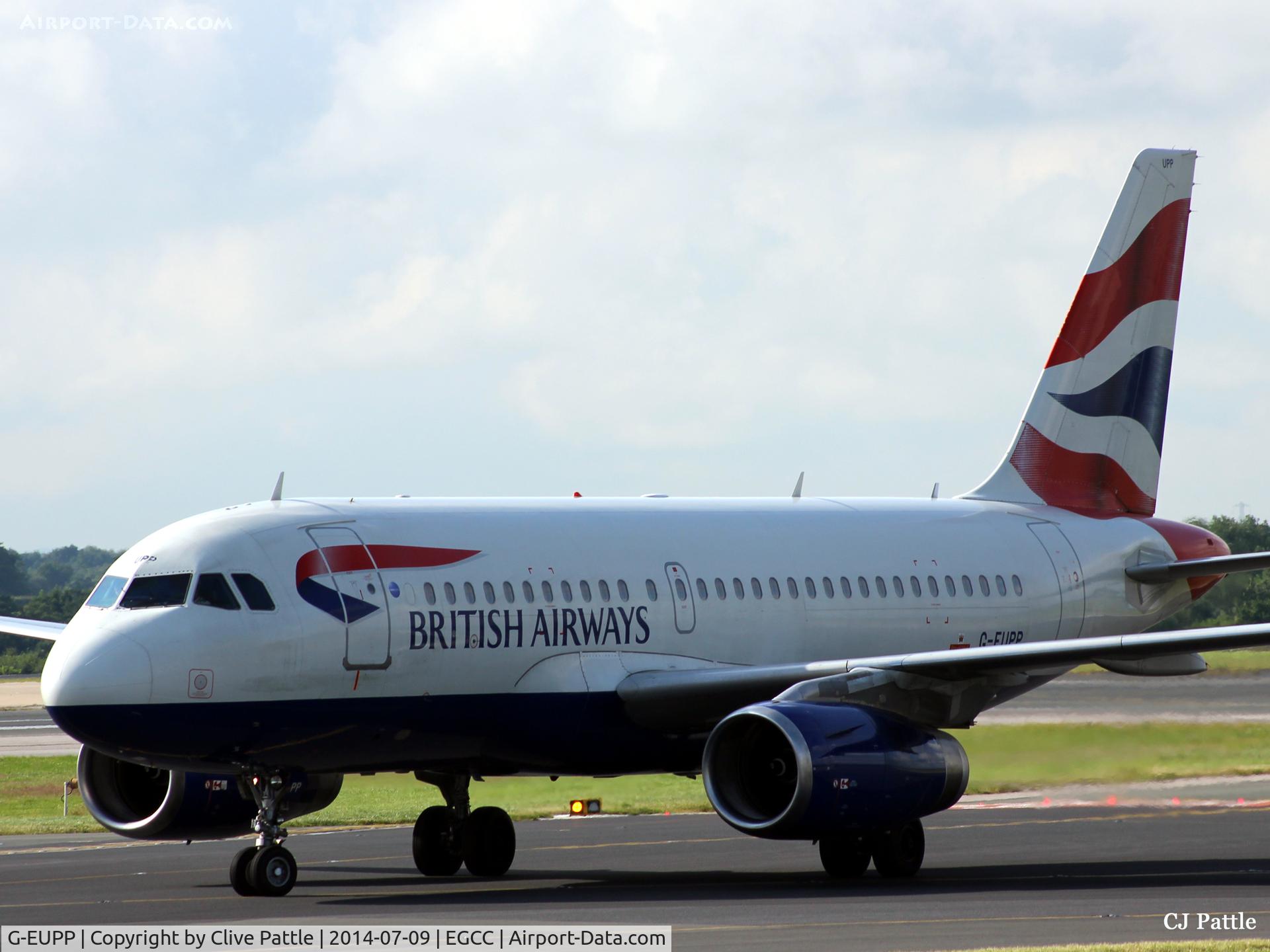G-EUPP, 2000 Airbus A319-131 C/N 1295, Taxy past the viewing enclosure