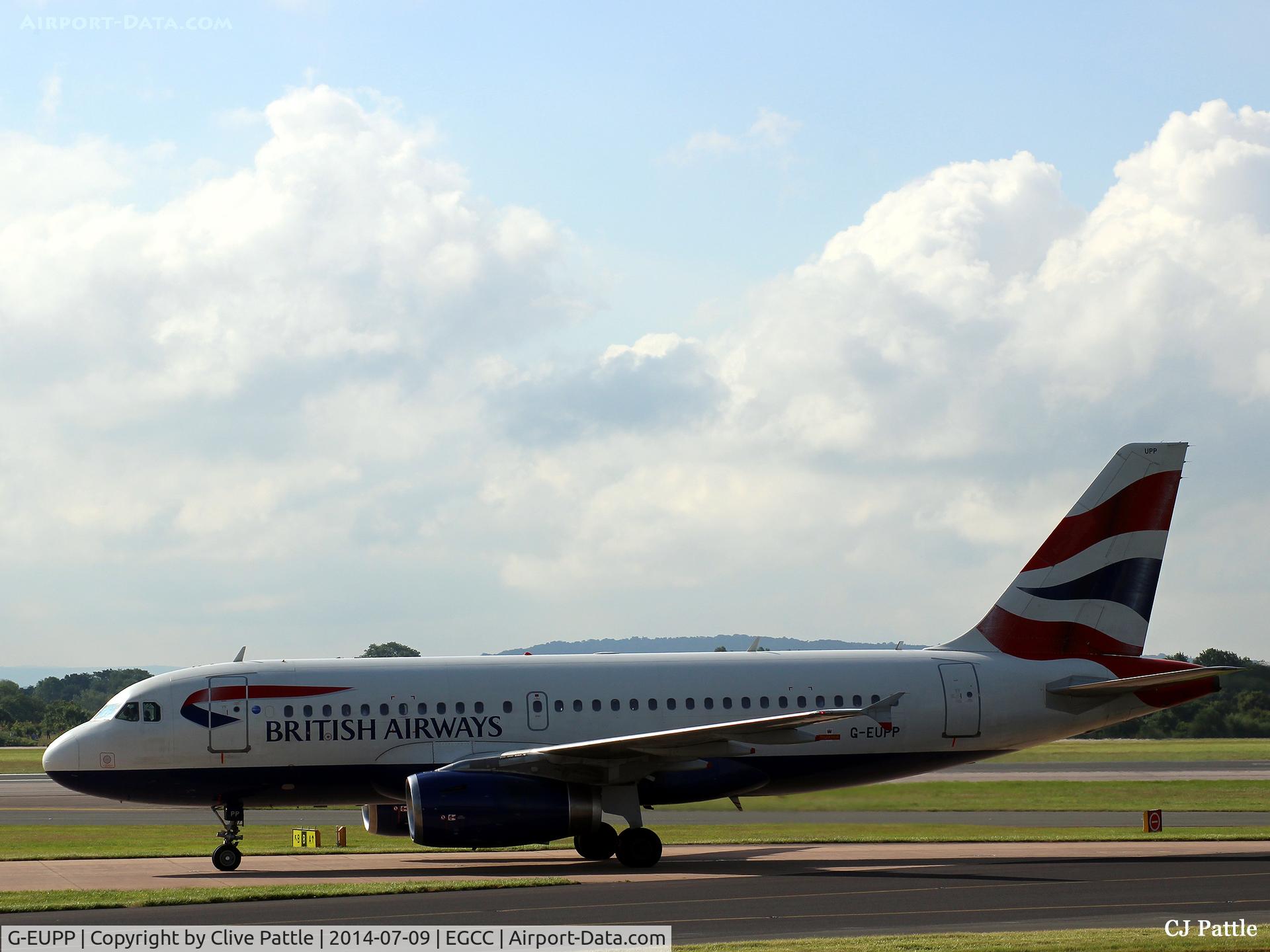 G-EUPP, 2000 Airbus A319-131 C/N 1295, Taxi to the gate