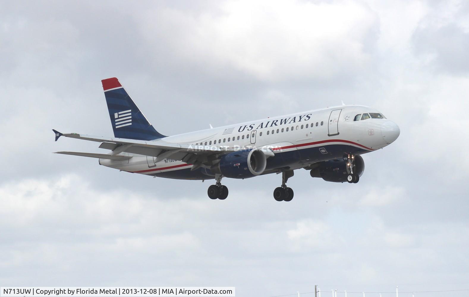 N713UW, 1999 Airbus A319-112 C/N 1040, US Airways A319