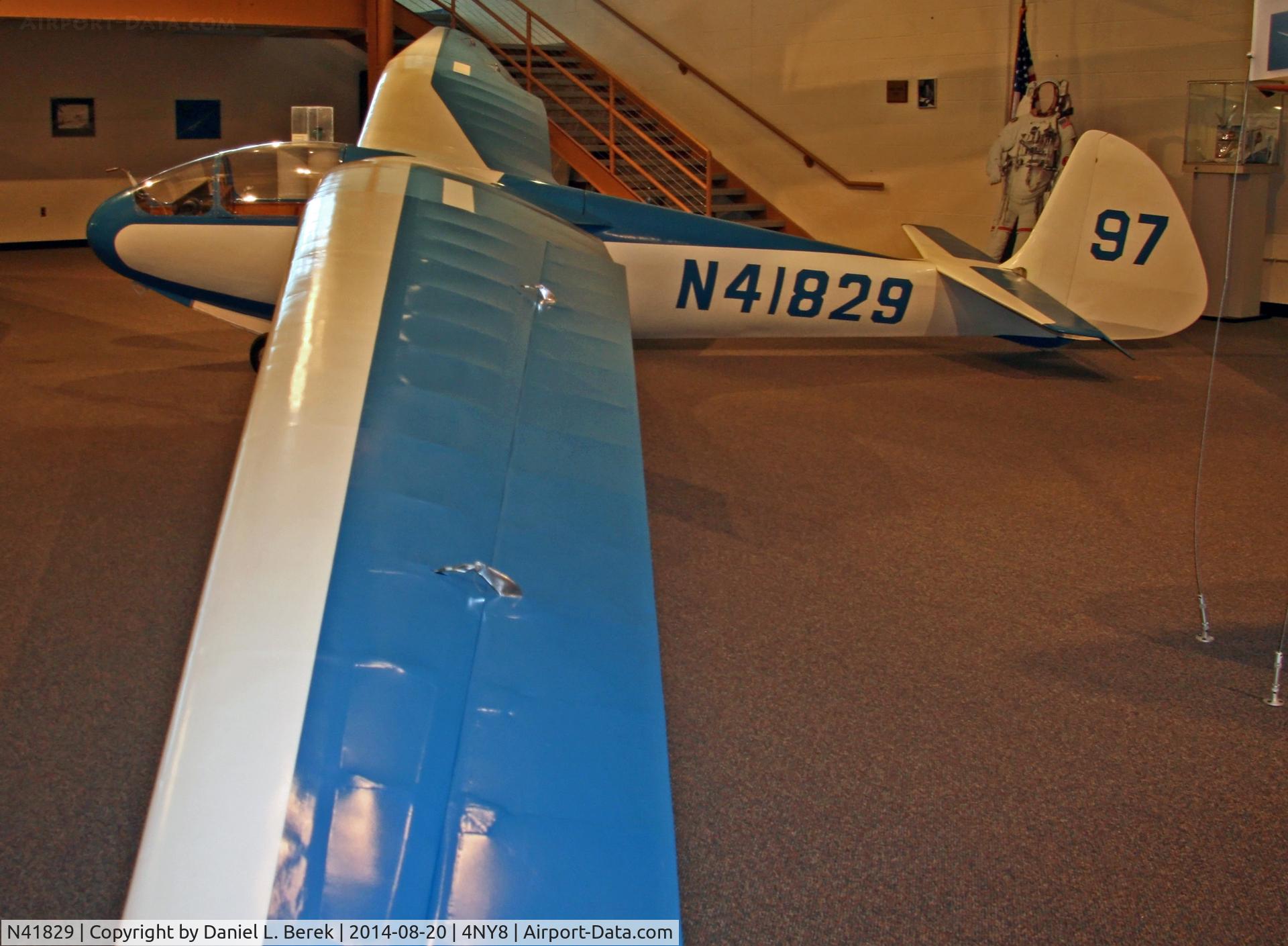 N41829, 1946 Slingsby Kirby Gull C/N 1, This beautiful 1946 sailplane has been lovingly restored and is proudly displayed at the National Soaring Museum.