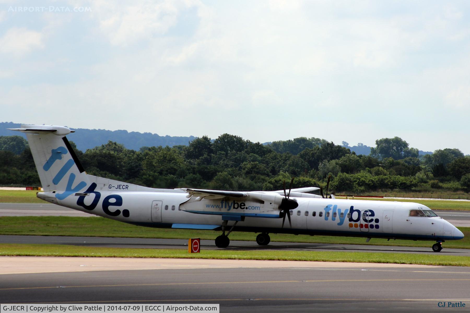 G-JECR, 2006 De Havilland Canada DHC-8-402Q Dash 8 C/N 4139, In action at EGCC
