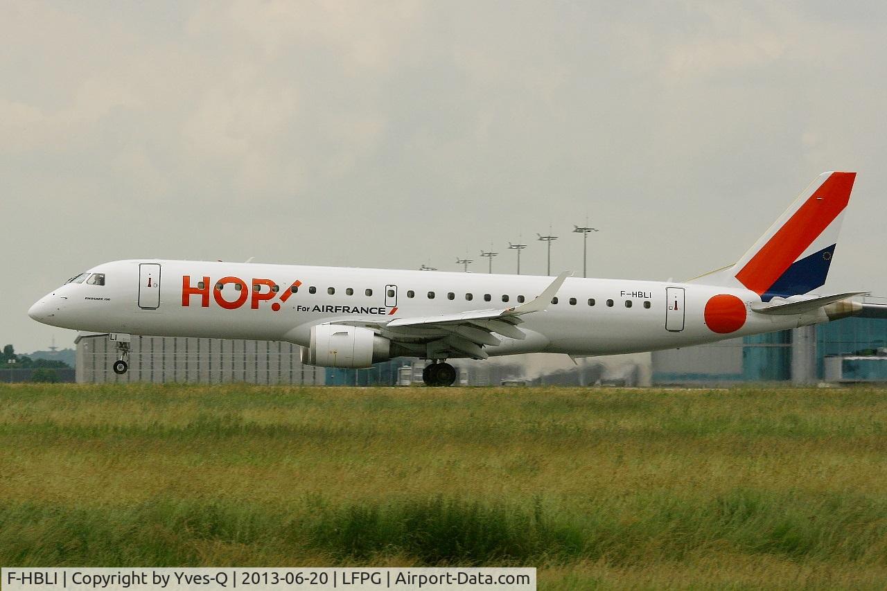 F-HBLI, 2009 Embraer 190LR (ERJ-190-100LR) C/N 19000298, Embraer ERJ-190LR, Landing Rwy 26L, Roissy Charles De Gaulle Airport (LFPG-CDG)