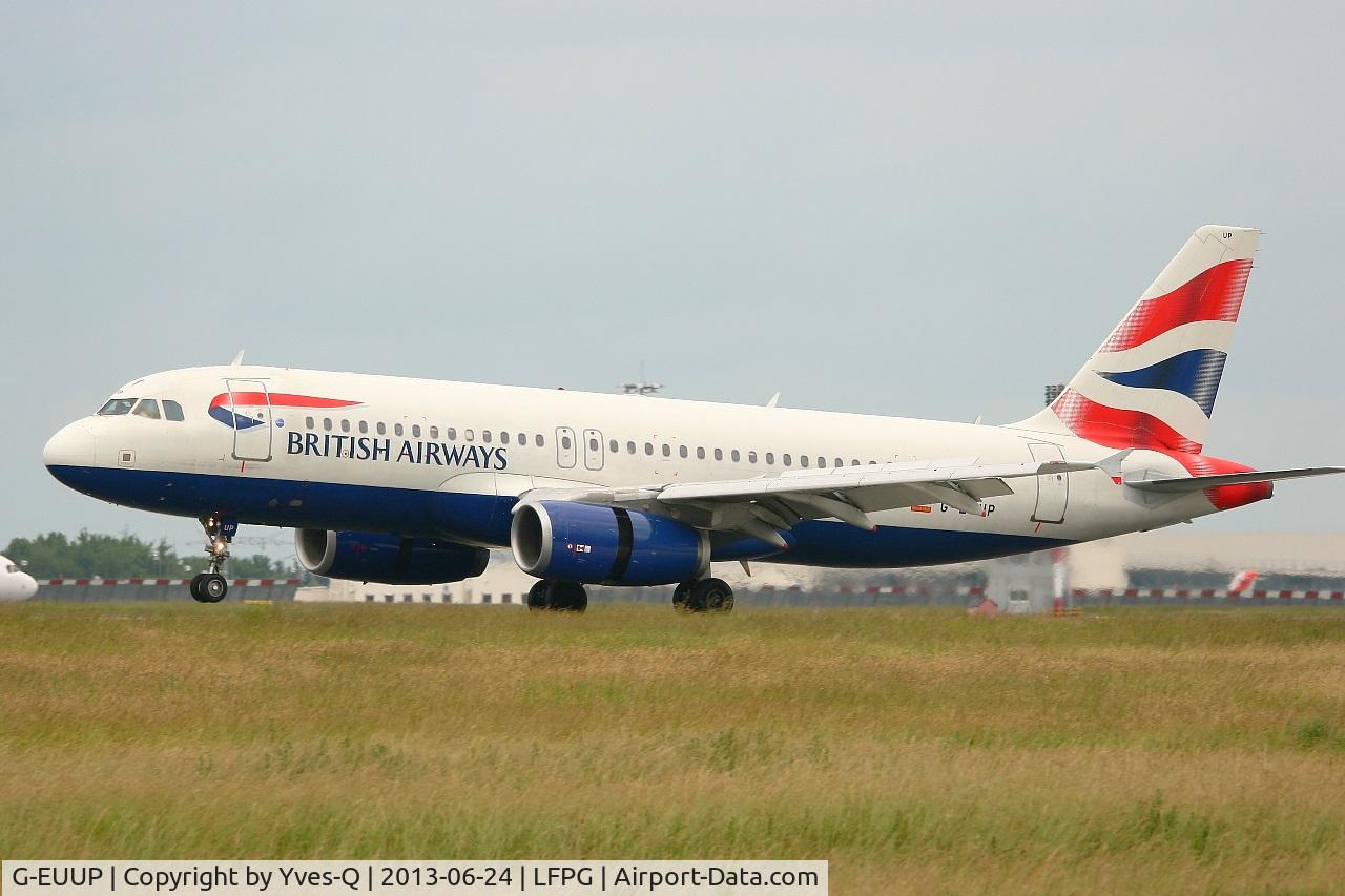G-EUUP, 2003 Airbus A320-232 C/N 2038, Airbus A320-232, Landing Rwy 26L, Roissy Charles De Gaulle Airport (LFPG-CDG)