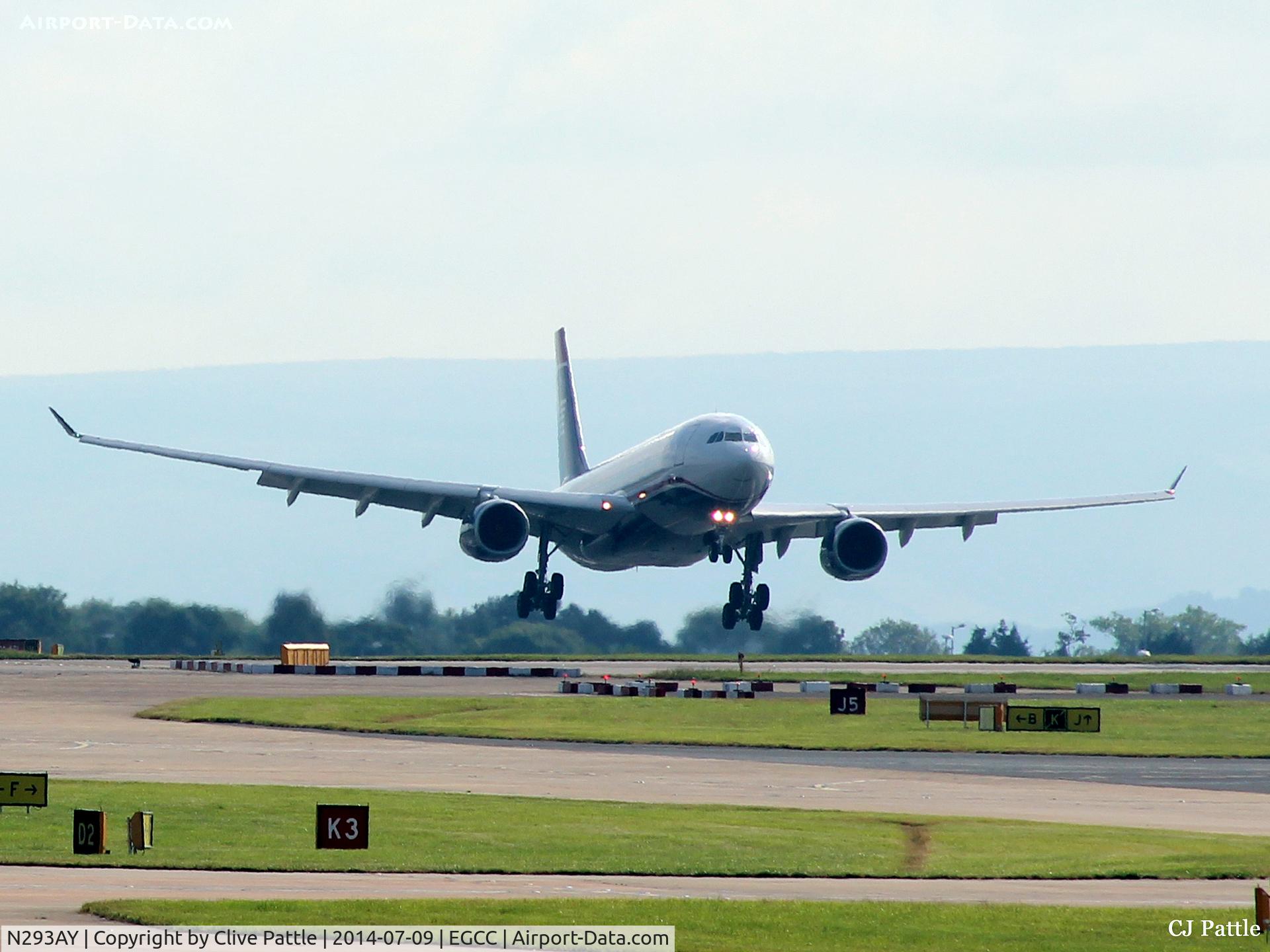 N293AY, 2014 Airbus A330-243 C/N 1526, Manchester arrival