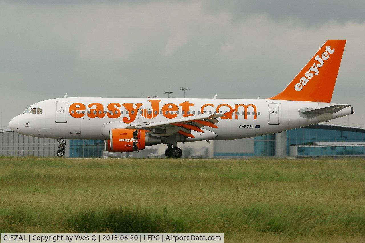 G-EZAL, 2006 Airbus A319-111 C/N 2754, Airbus A319-111, Reverse thrust landing Rwy 26L, Roissy Charles De Gaulle Airport (LFPG-CDG)