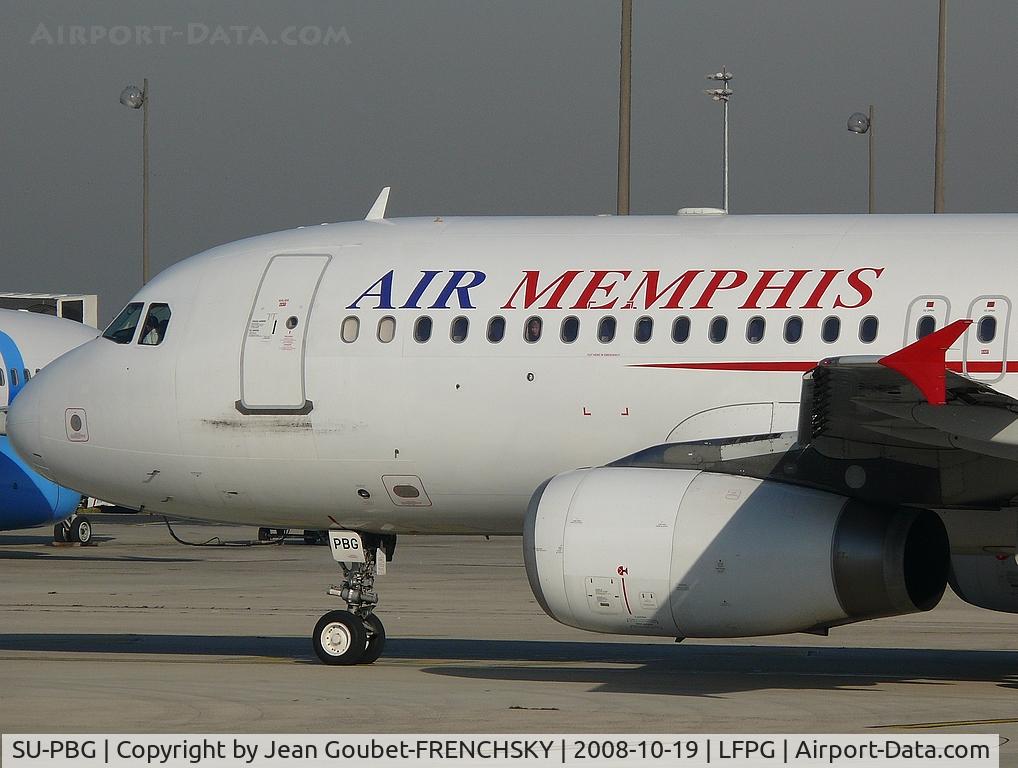 SU-PBG, 2000 Airbus A320-233 C/N 1353, Air Memphis at CDG T1