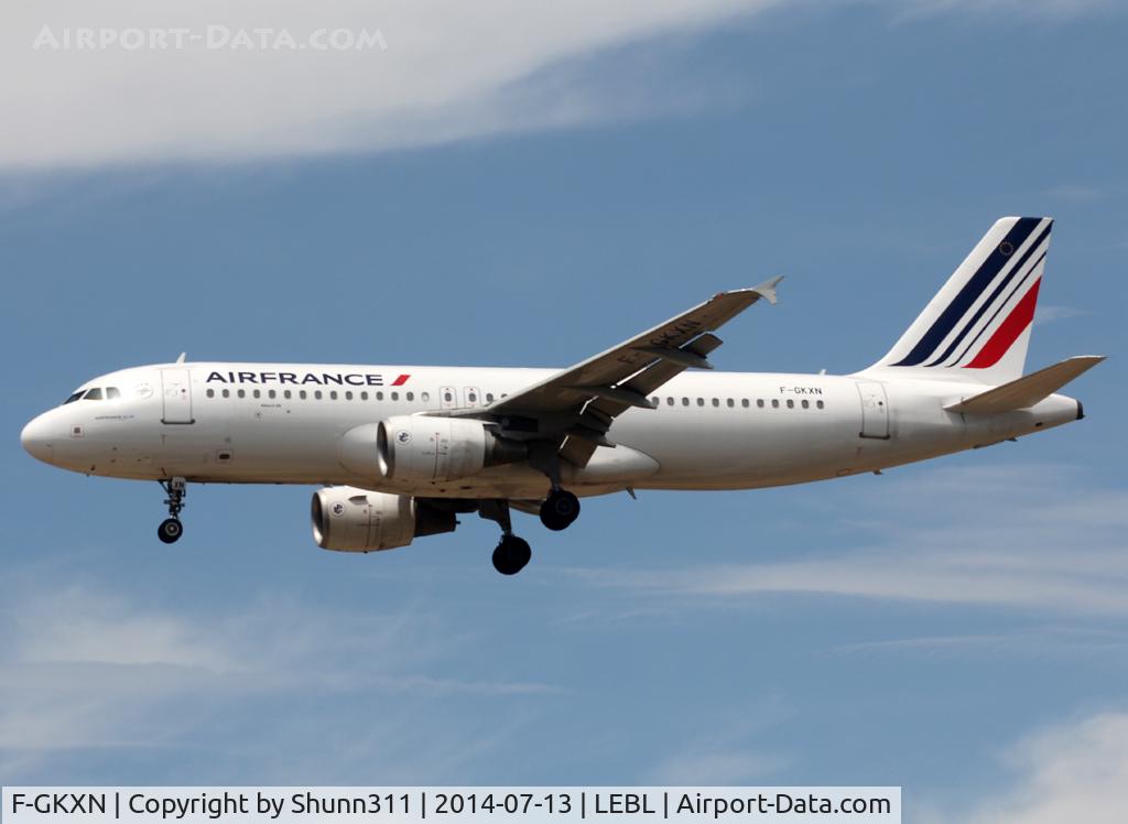F-GKXN, 2006 Airbus A320-214 C/N 3008, Landing rwy 25R in n/c