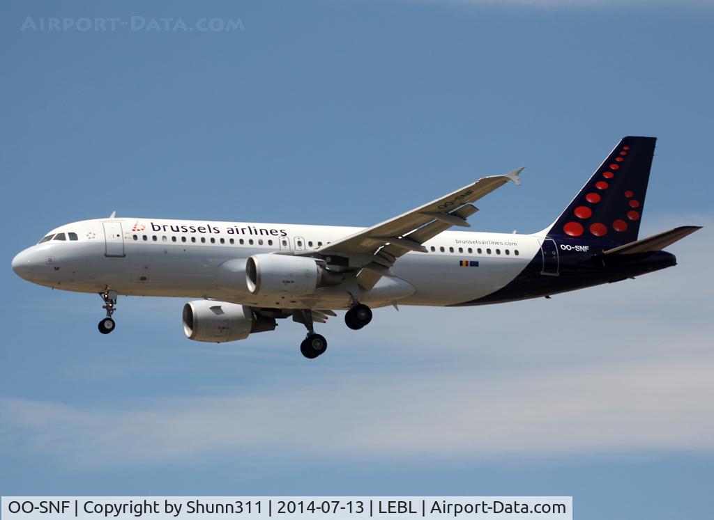 OO-SNF, 2006 Airbus A320-214 C/N 2810, Landing rwy 25R