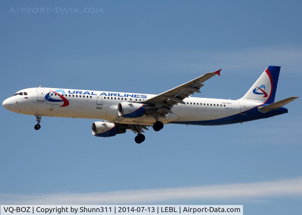 VQ-BOZ, 2003 Airbus A321-211 C/N 2117, Landing rwy 25R