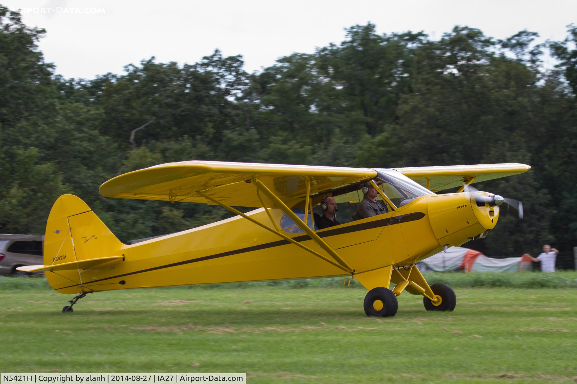 N5421H, 1949 Piper PA-18 C/N 18-12, At Antique Airfield, Blakesburg