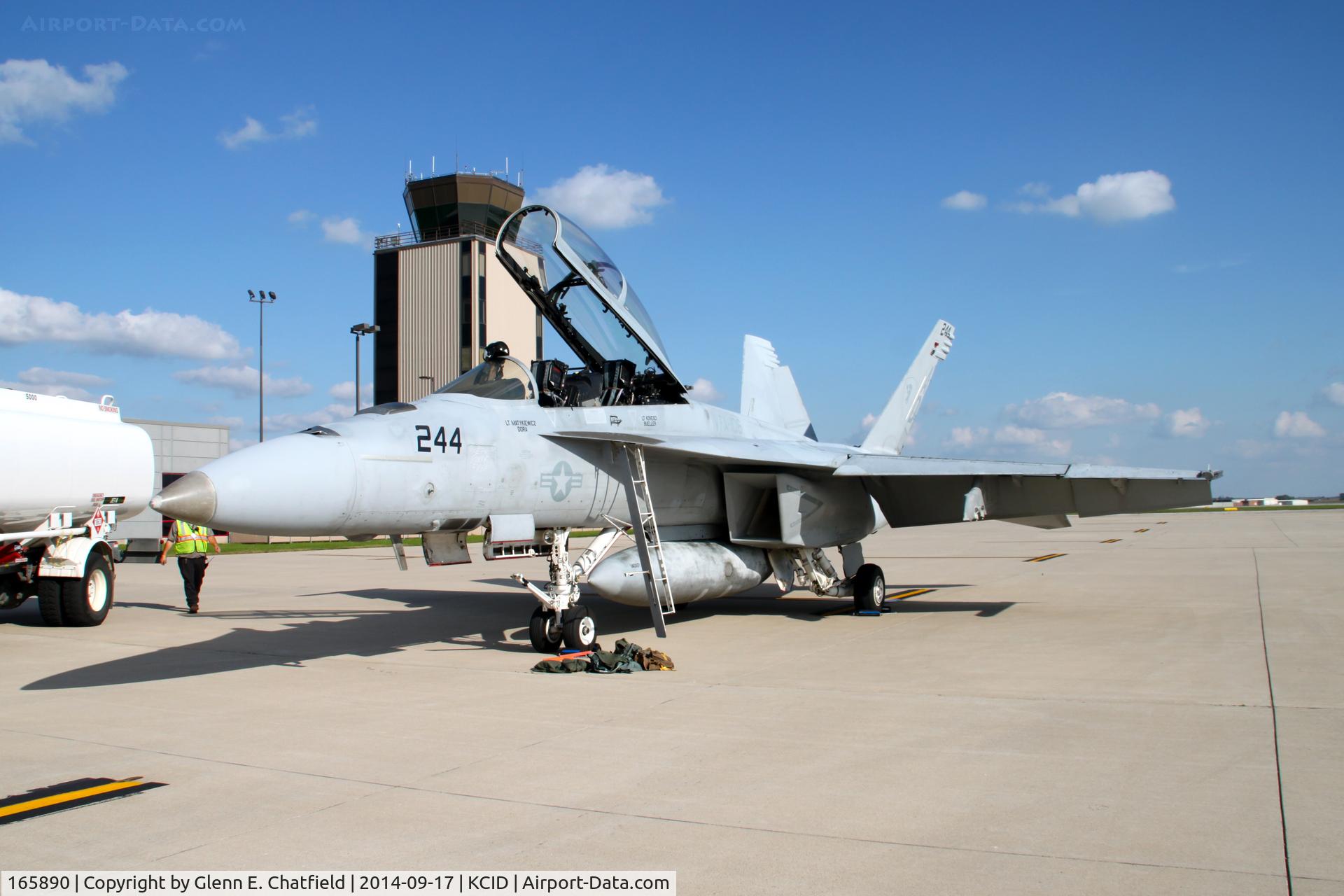 165890, Boeing F/A-18F Super Hornet C/N F050, On the Landmark Ramp