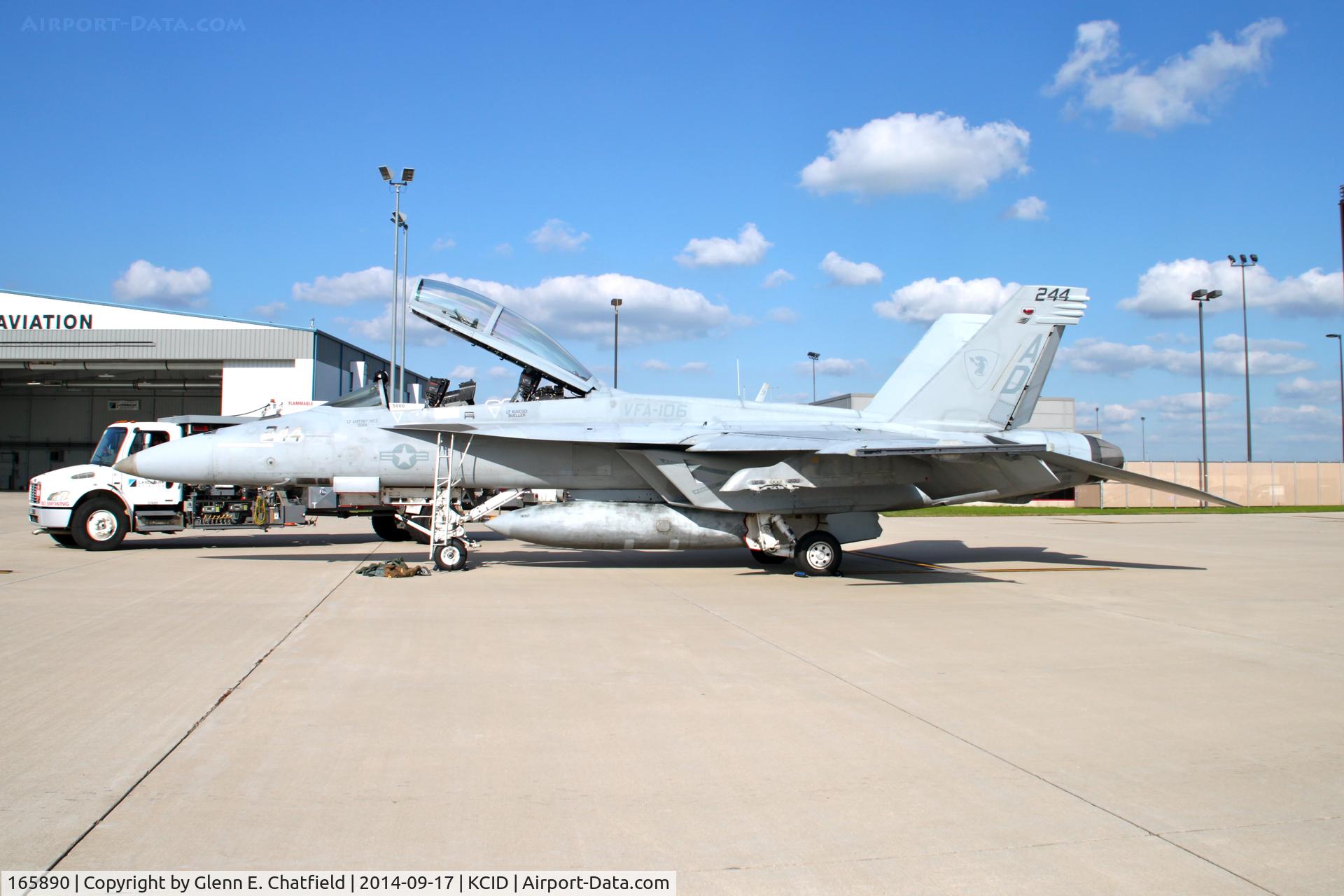 165890, Boeing F/A-18F Super Hornet C/N F050, On the Landmark Ramp