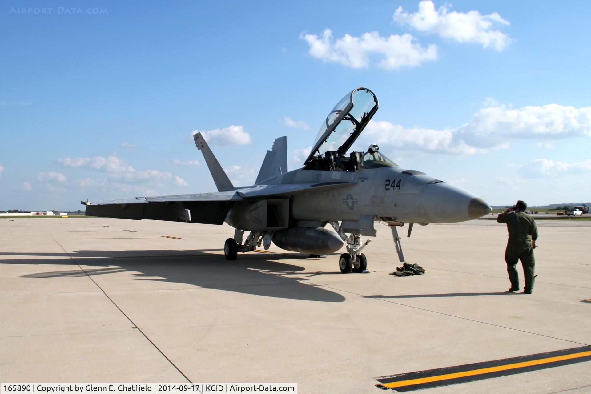 165890, Boeing F/A-18F Super Hornet C/N F050, On the Landmark Ramp
