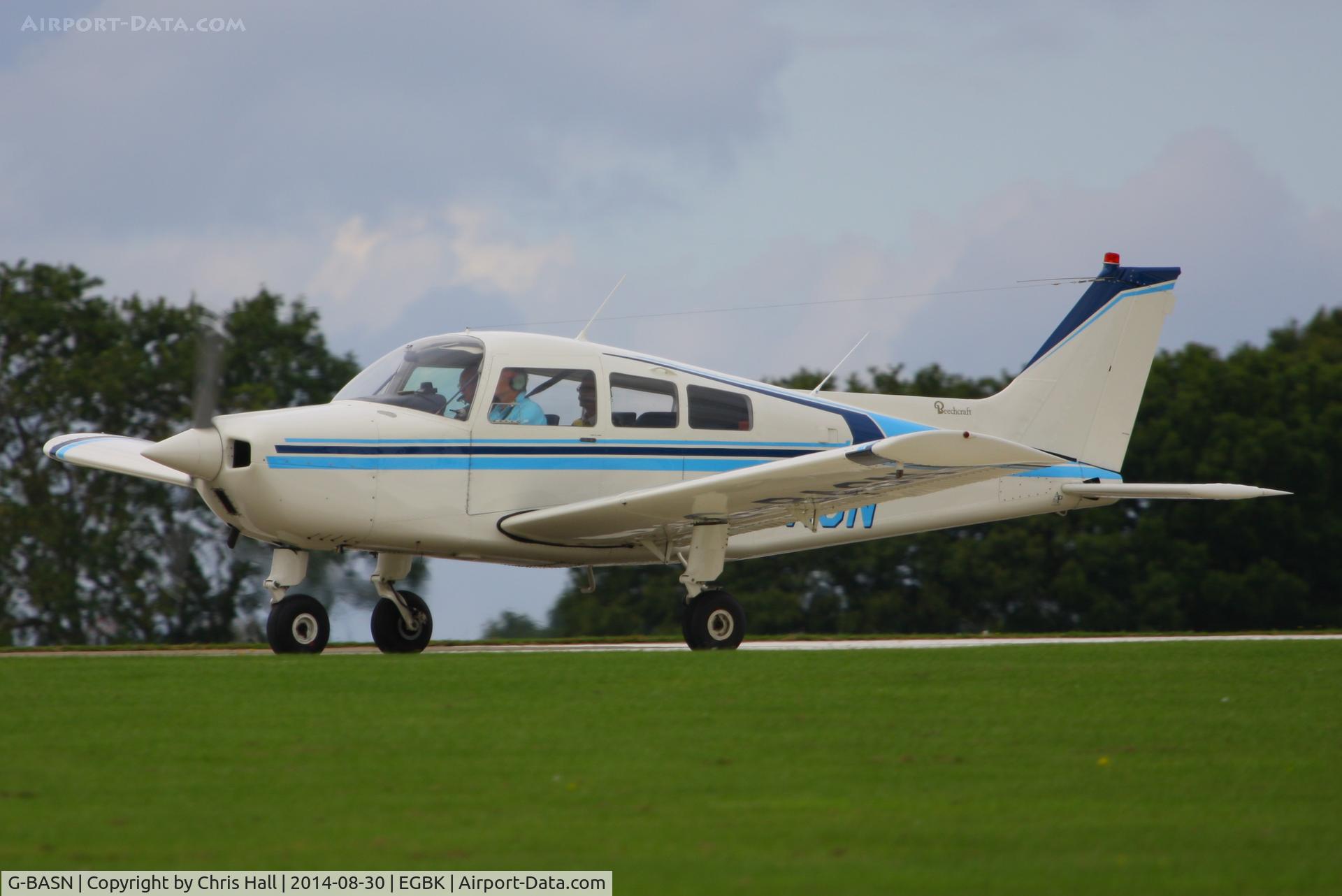 G-BASN, 1973 Beech C23 Sundowner 180 Sundowner 180 C/N M-1476, at the LAA Rally 2014, Sywell