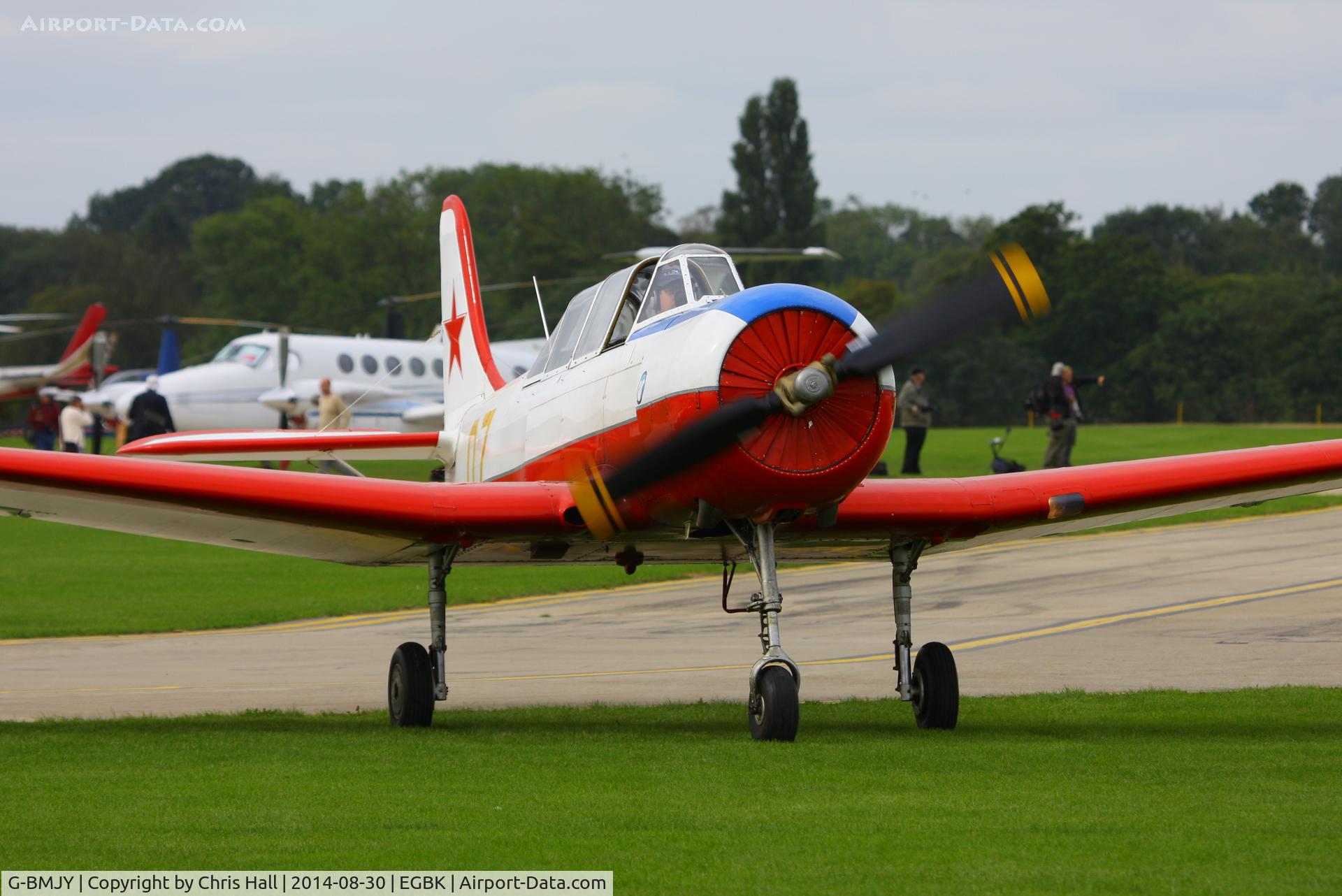G-BMJY, 1964 Yakovlev Yak C-18A C/N 627, at the LAA Rally 2014, Sywell
