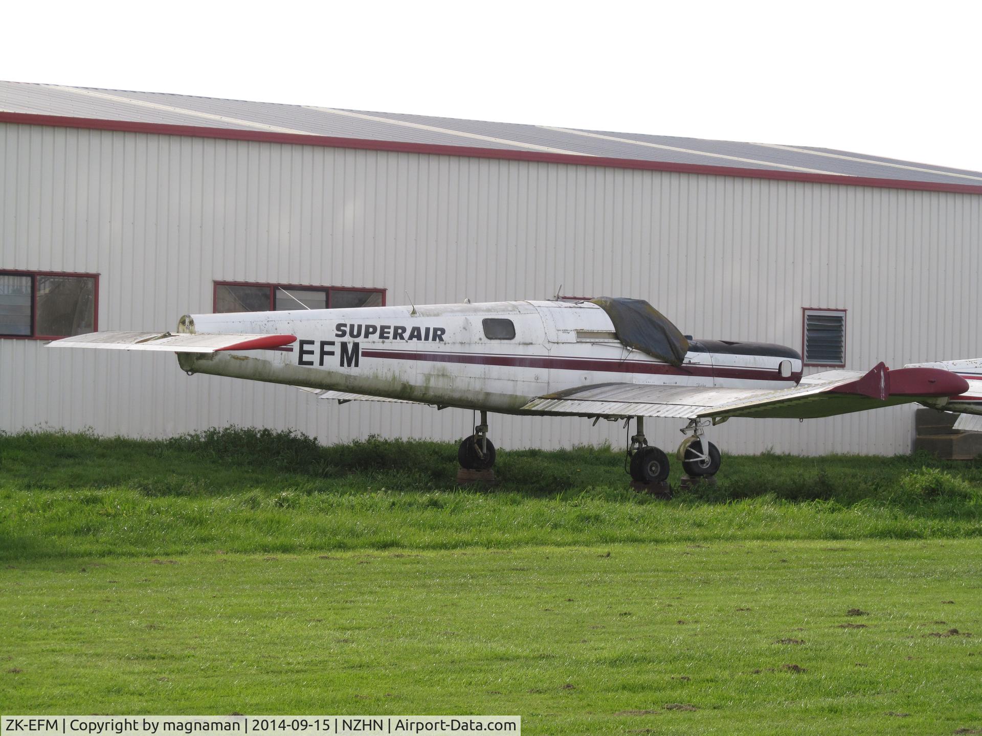 ZK-EFM, NZ Aerospace FU24-950 C/N 216, another old retired work horse out to grass at Hamilton