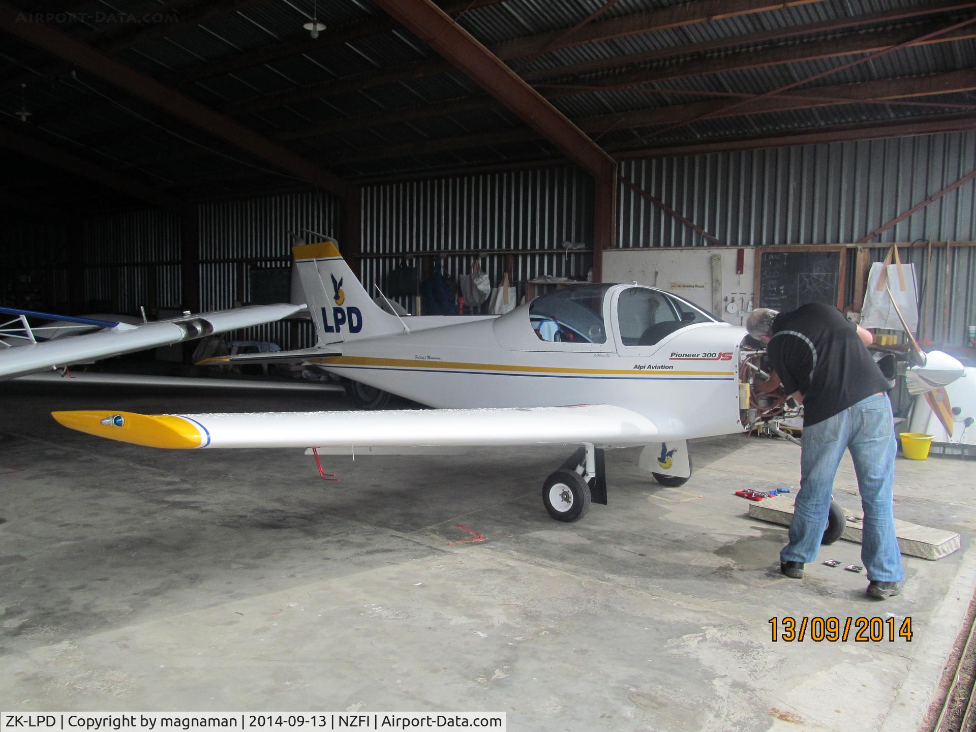 ZK-LPD, Alpi Aviation Pioneer 300 C/N NZ 85, being worked on by owner
