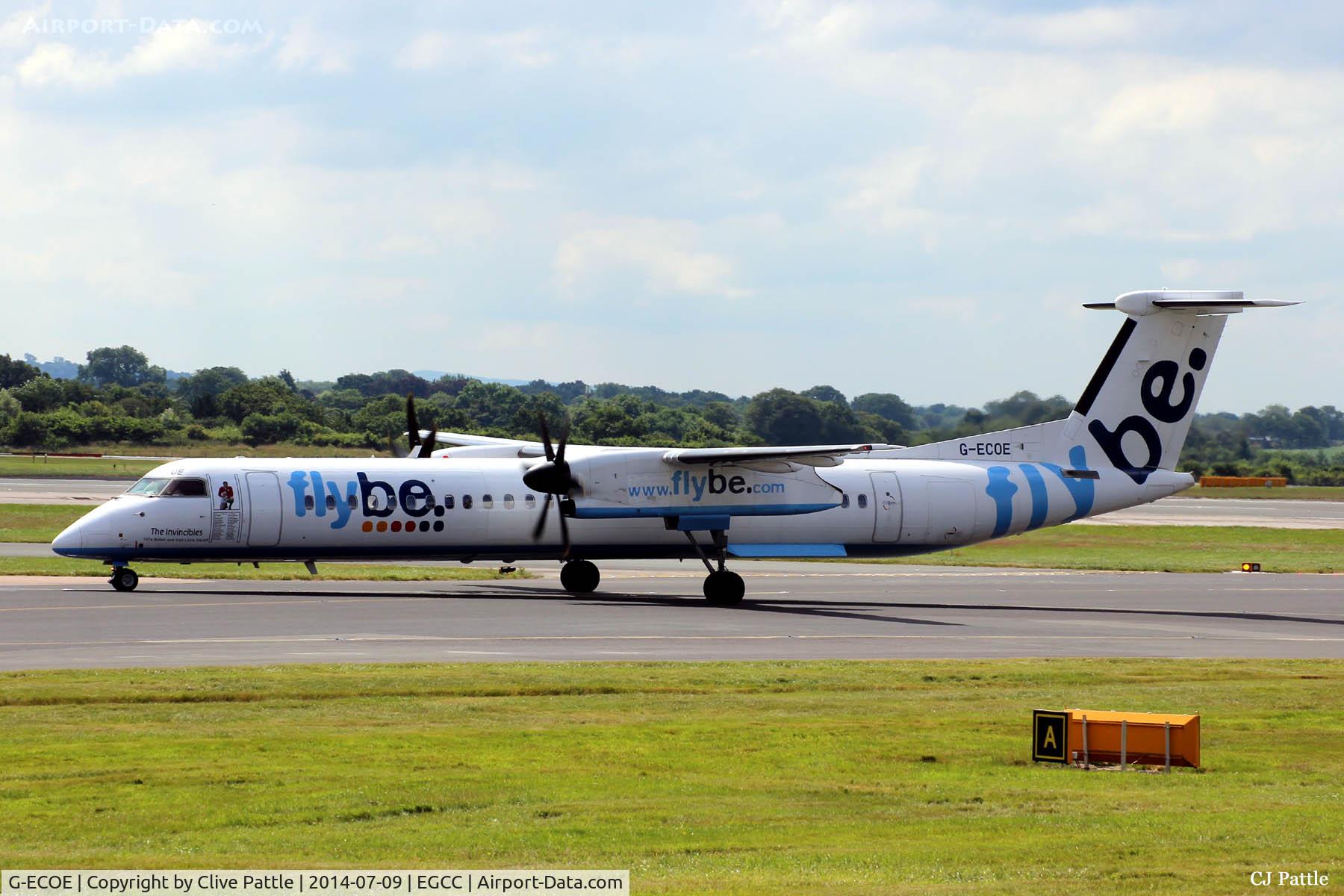 G-ECOE, 2008 De Havilland Canada DHC-8-402Q Dash 8 C/N 4212, Taxi at EGCC