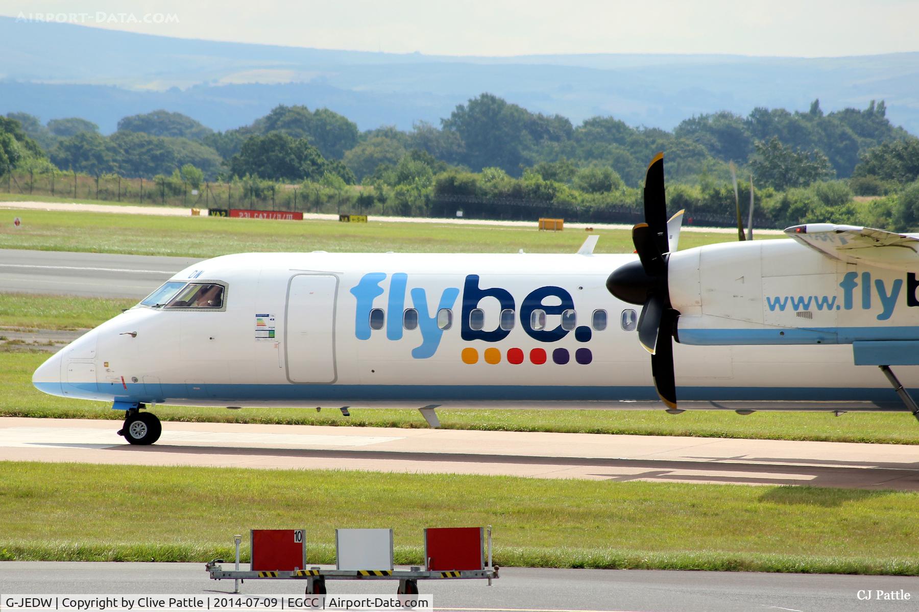 G-JEDW, 2004 De Havilland Canada DHC-8-402Q Dash 8 C/N 4093, Close-up nose shot at EGCC