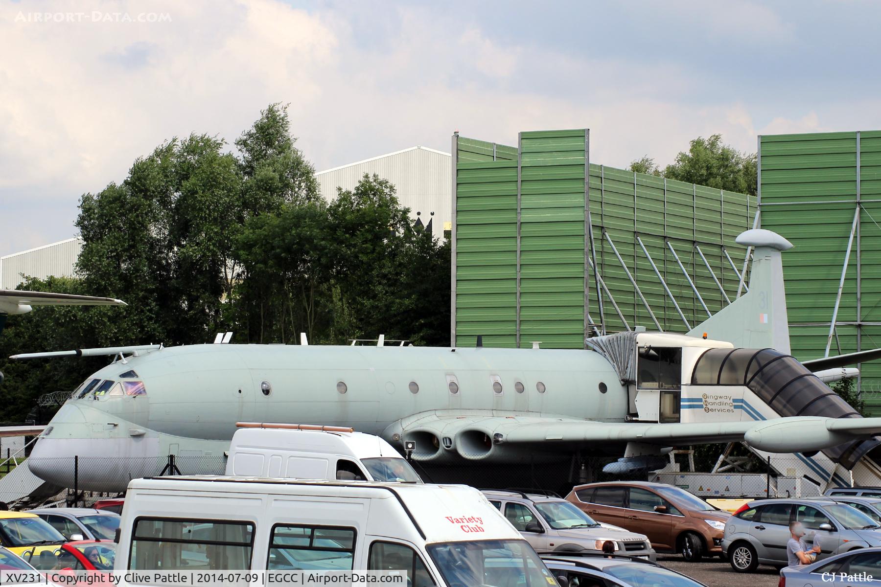 XV231, Hawker Siddeley Nimrod MR.2 C/N 8006, Static display at the Runway Visitors Park at Manchester airport