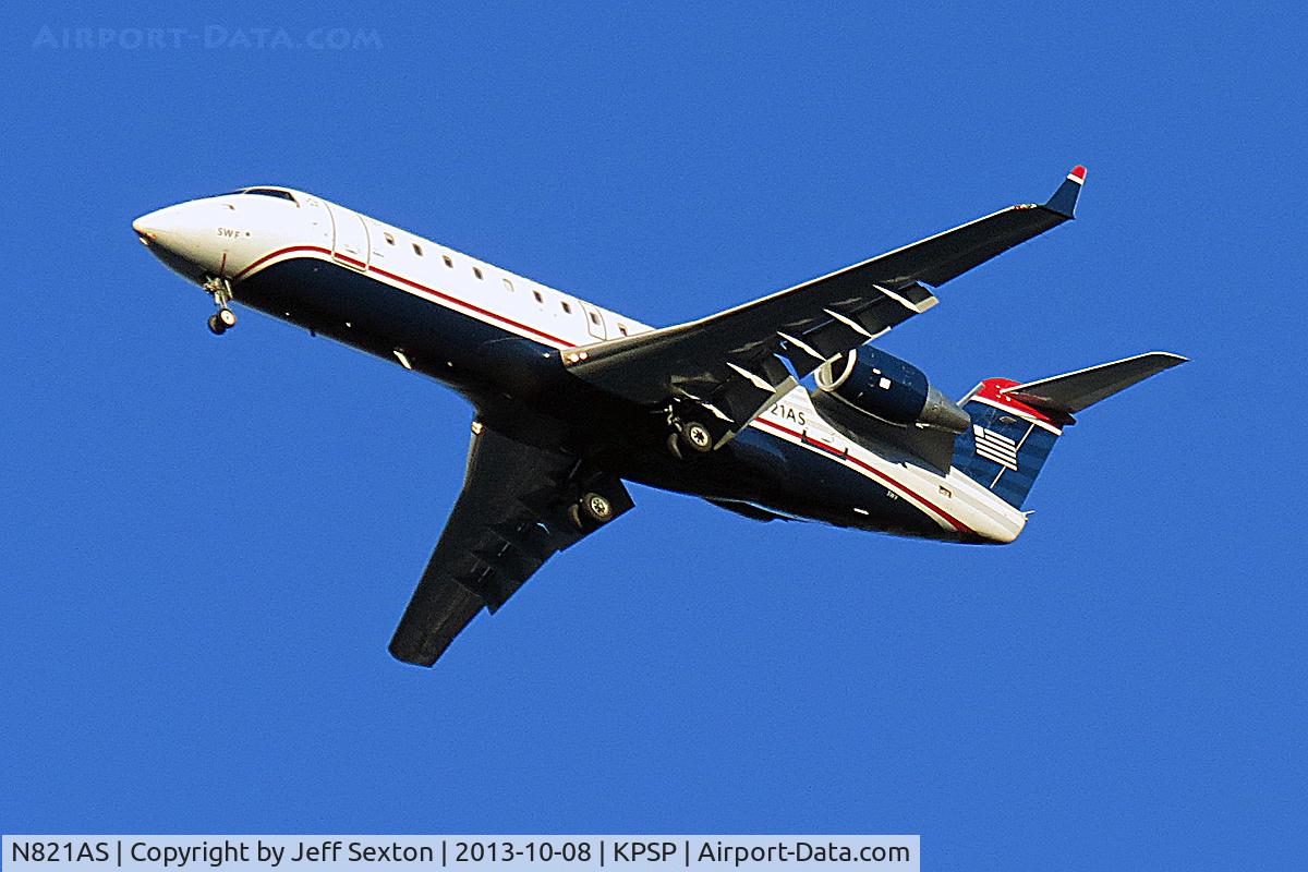 N821AS, 1997 Canadair CRJ-200LR (CL-600-2B19) C/N 7194, Approach to Palm Springs Intl.